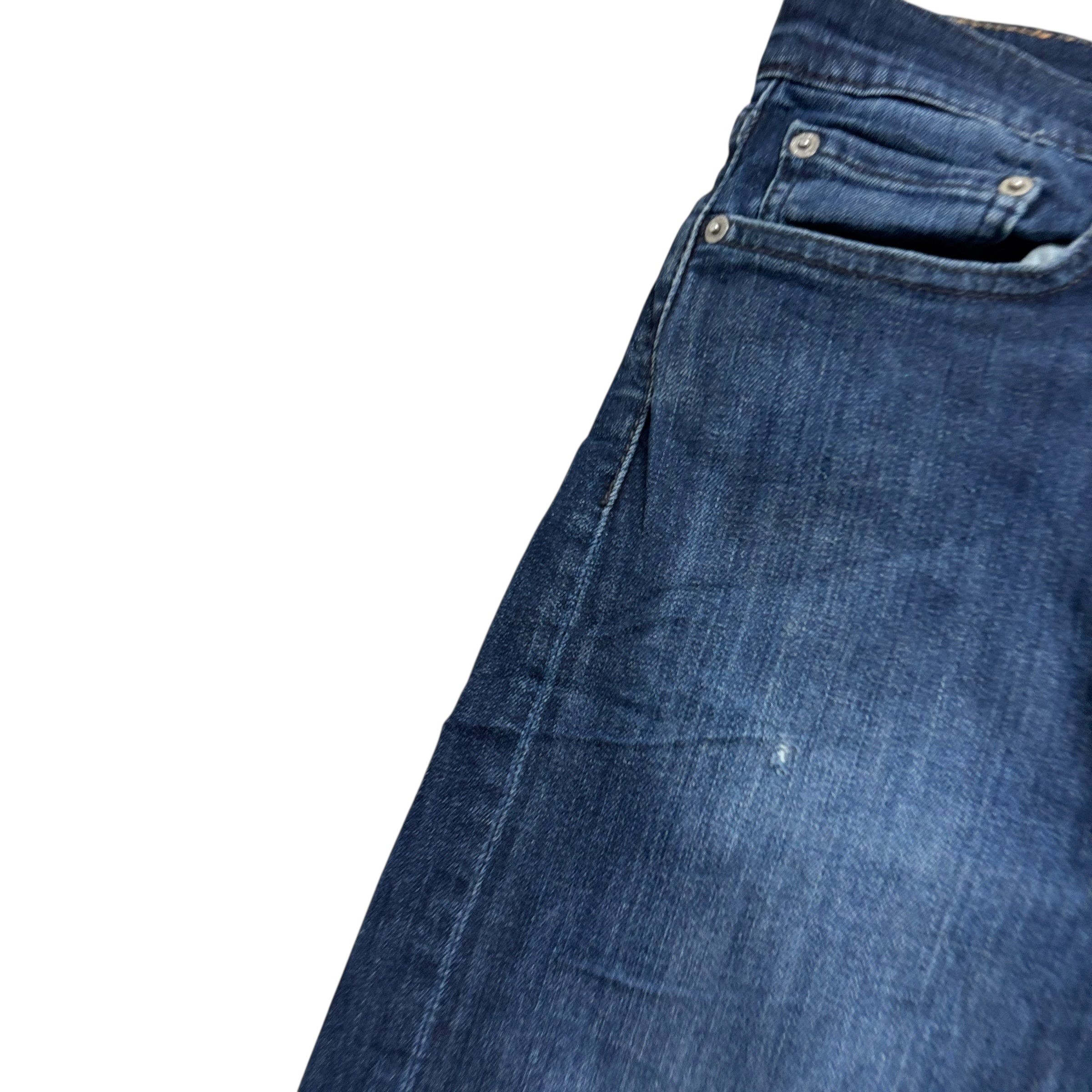 Levis 513 Jeans W32 L32 Mens Dark Blue Slim Straight Fit Stretch Denim (F)