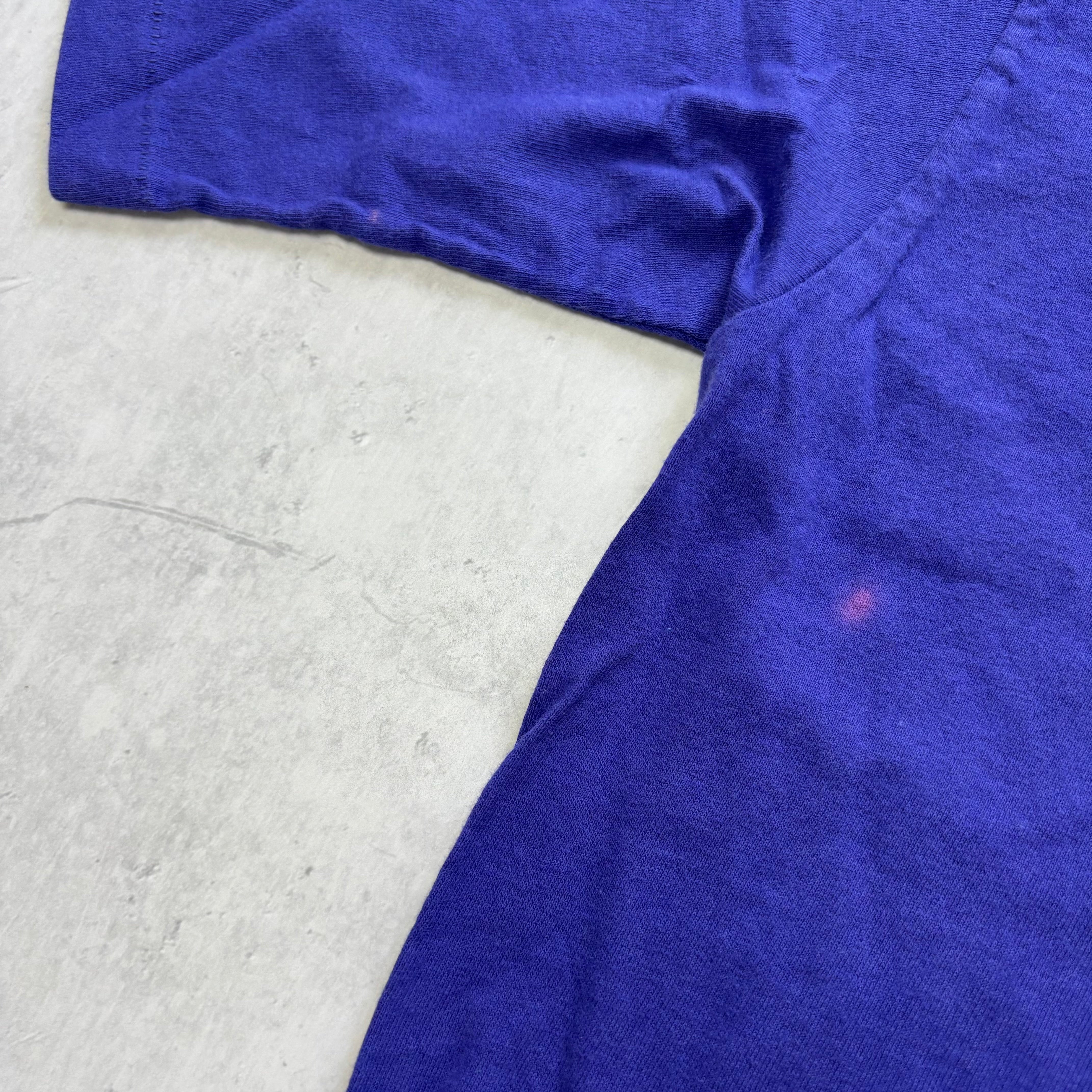 Vintage T Shirt Mens XL Purple Single Stitch Graphic Print 90s NBA Hornets