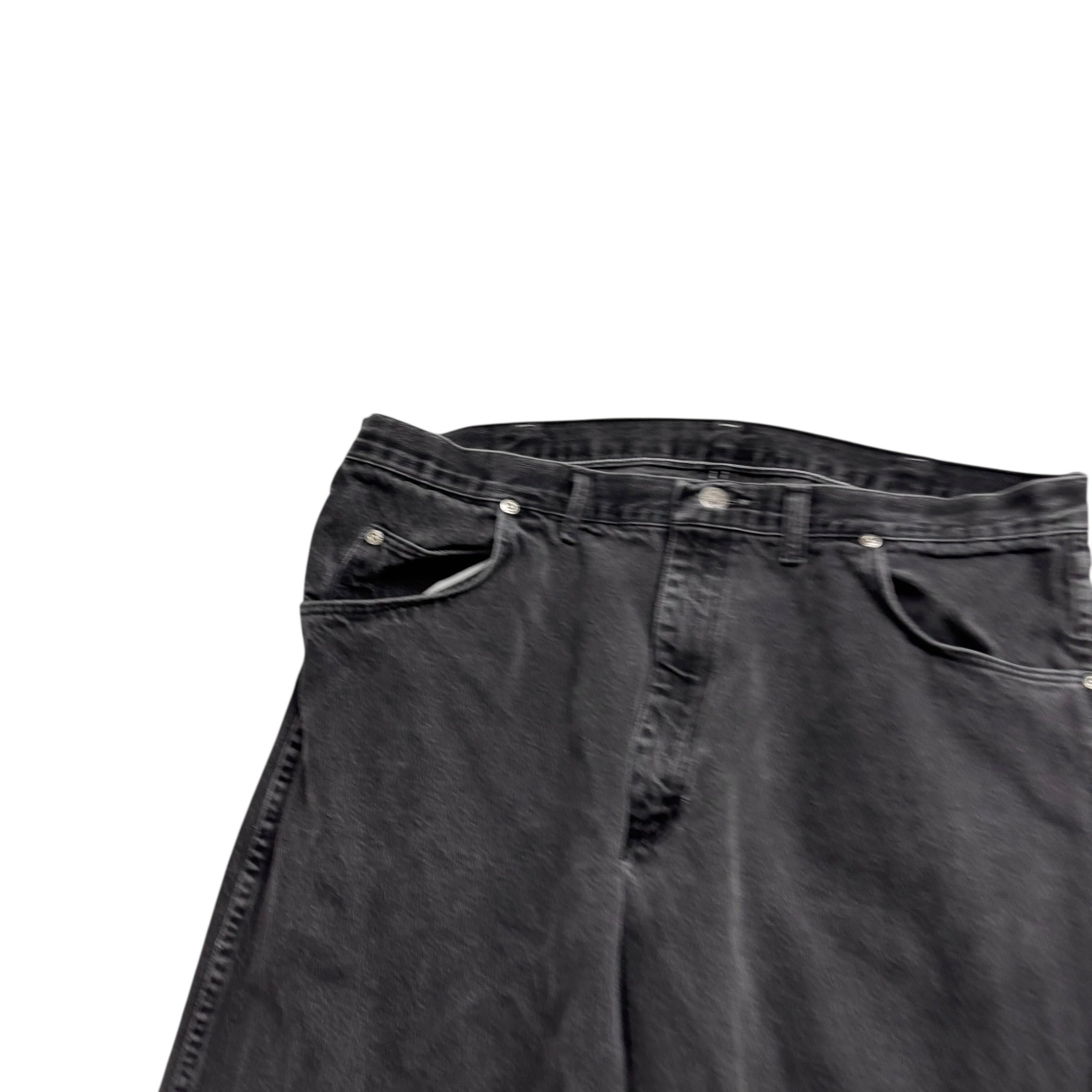 Wrangler Jeans W38 L30 Mens Black Relaxed Tapered Fit Vintage Denim