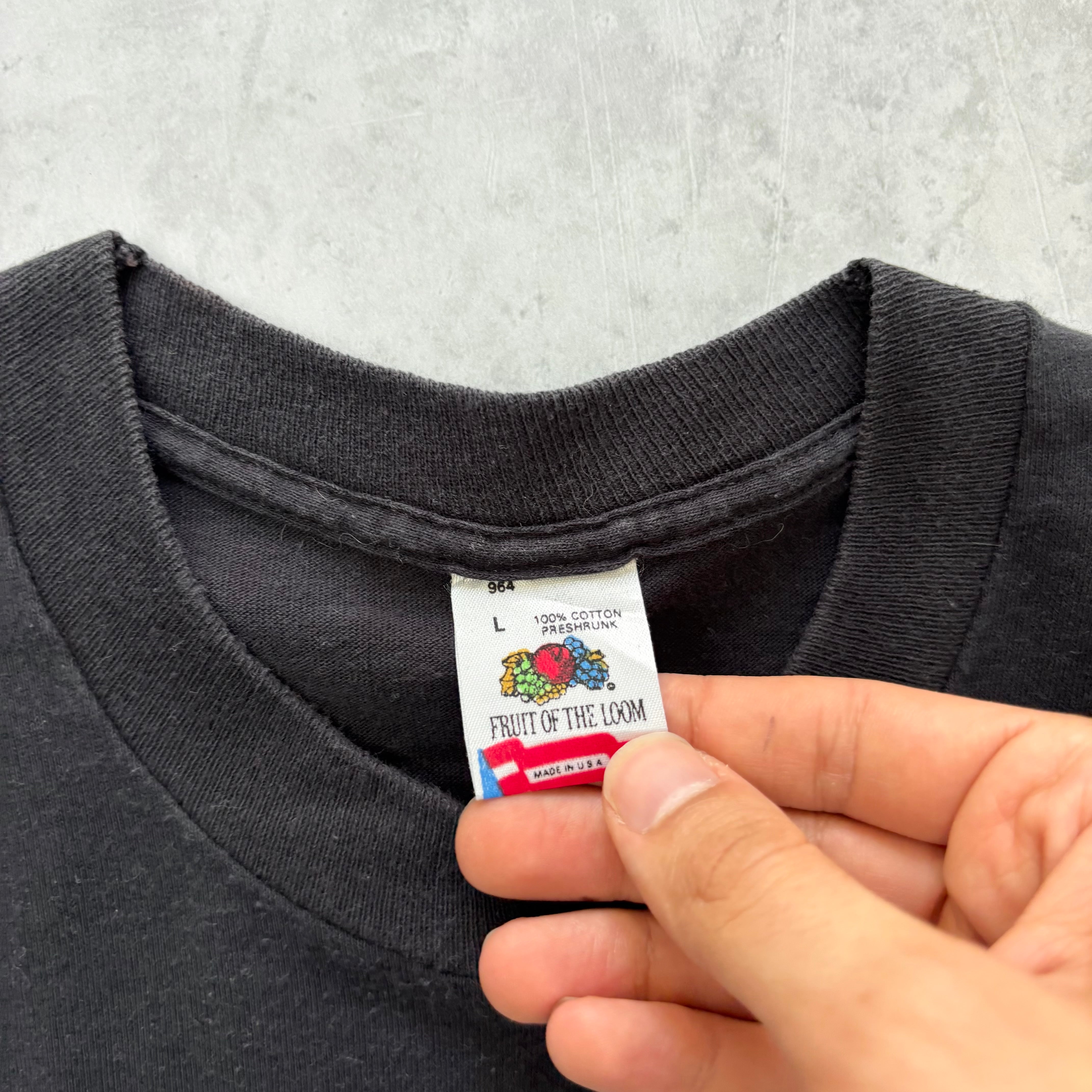 Vintage T Shirt Mens Medium Black Single Stitch Graphic Print 90s Motorcycle (E)