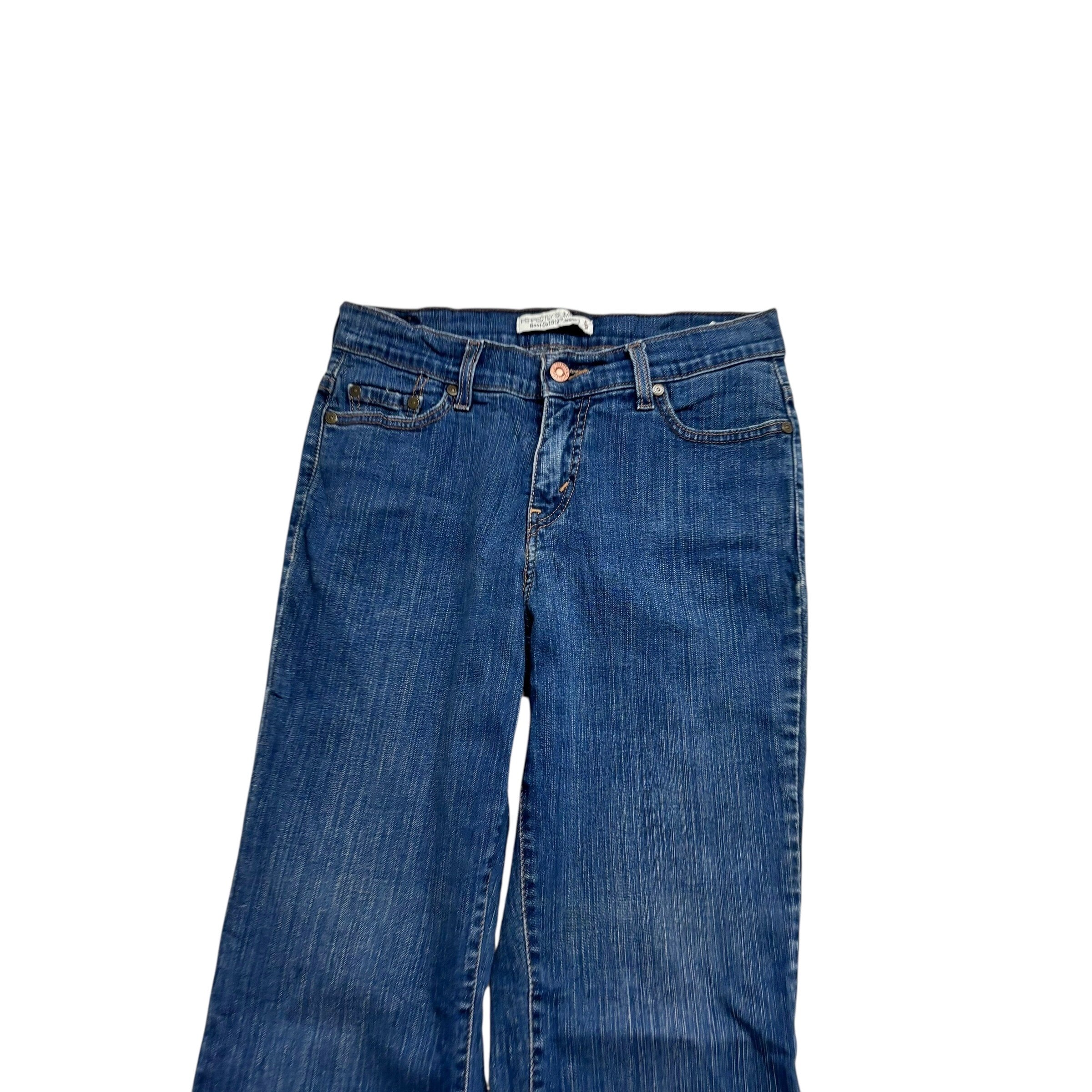 Levis 512 Jeans W27 L29 Womens Slim Bootcut Dark Blue Stretch Vintage (E)