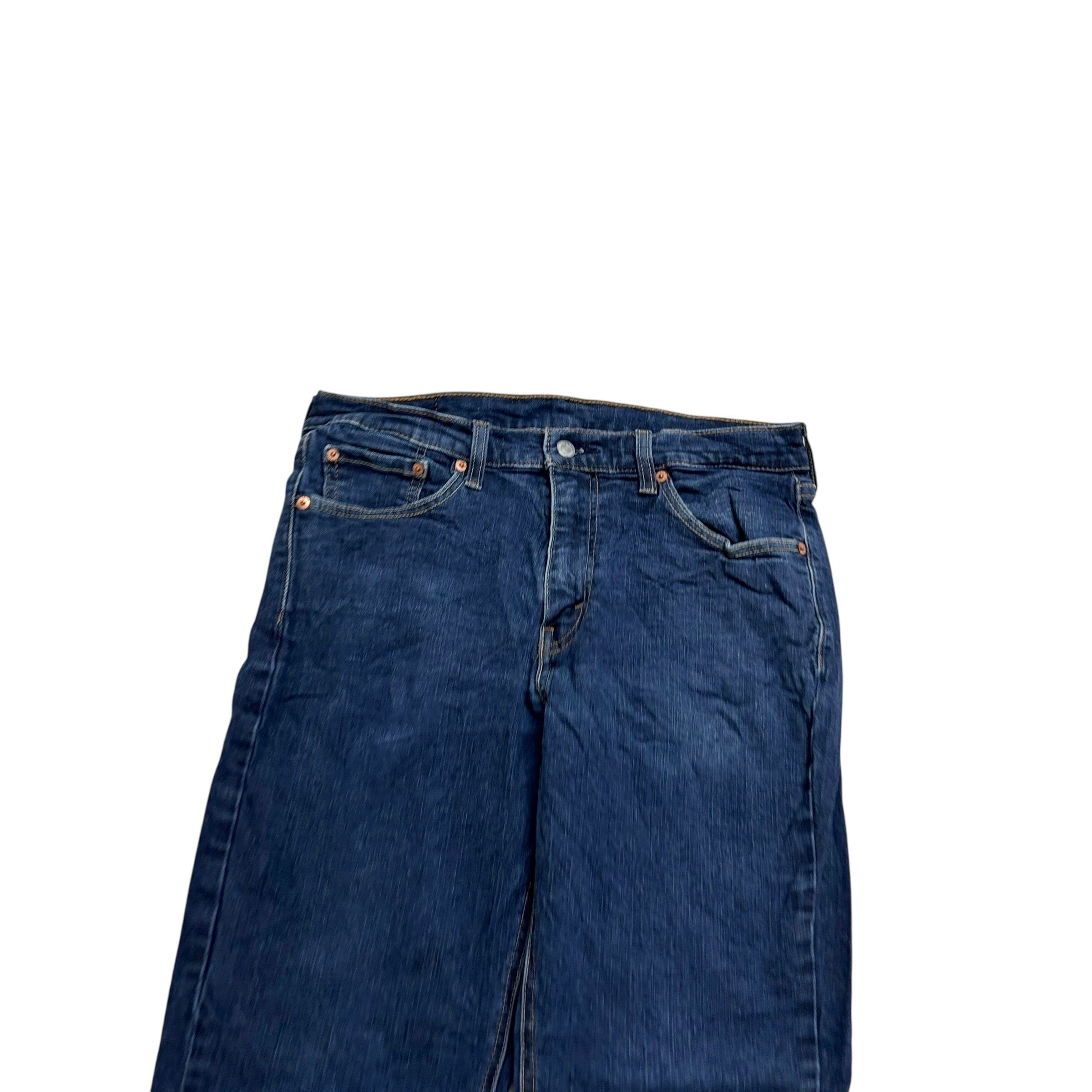 Levis 541 Jeans W33 L31 Mens Dark Blue Athletic Tapered Fit Stretch Denim (E)