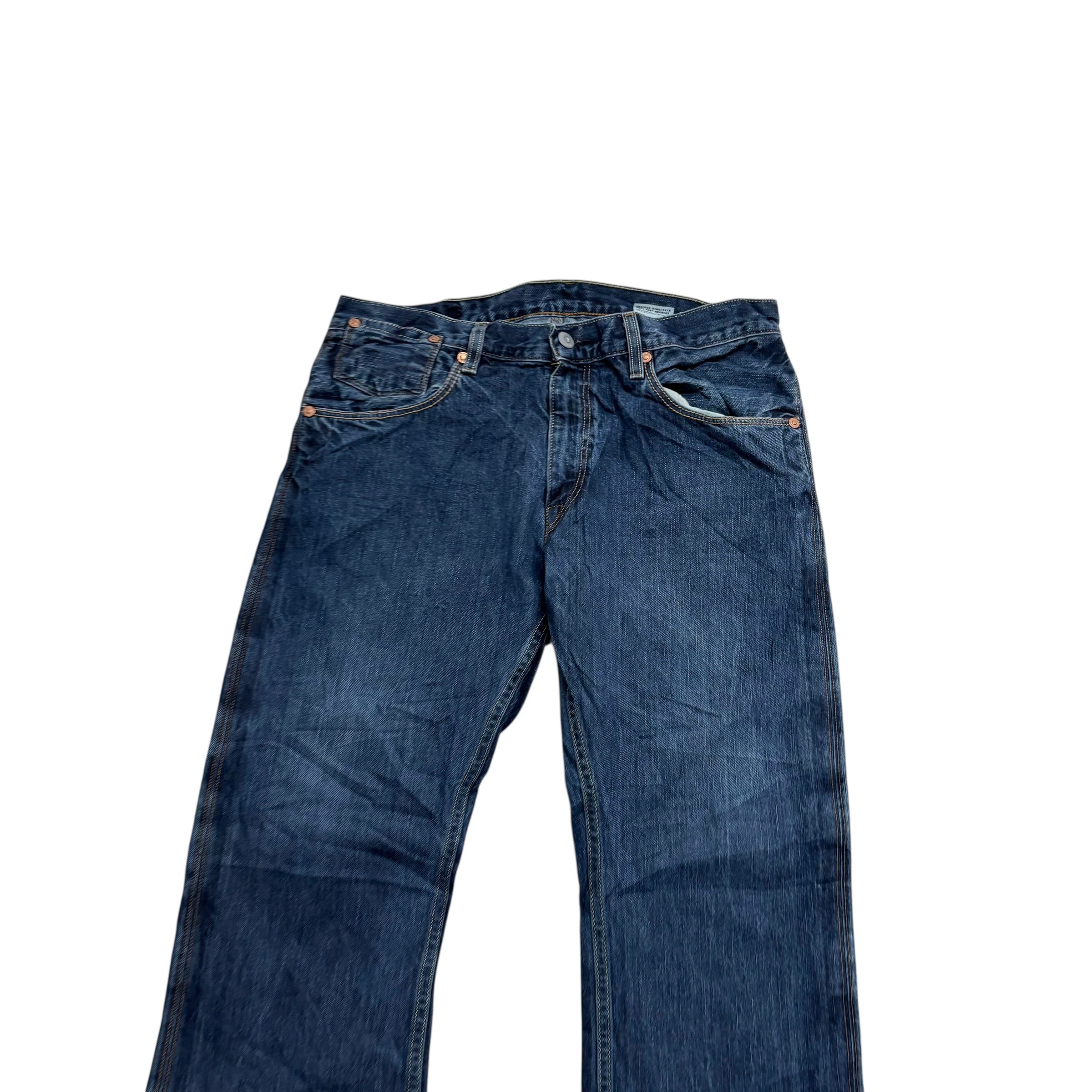 Levis 514 Jeans W36 L30 Mens Dark Blue Regular Straight Fit Denim (E)