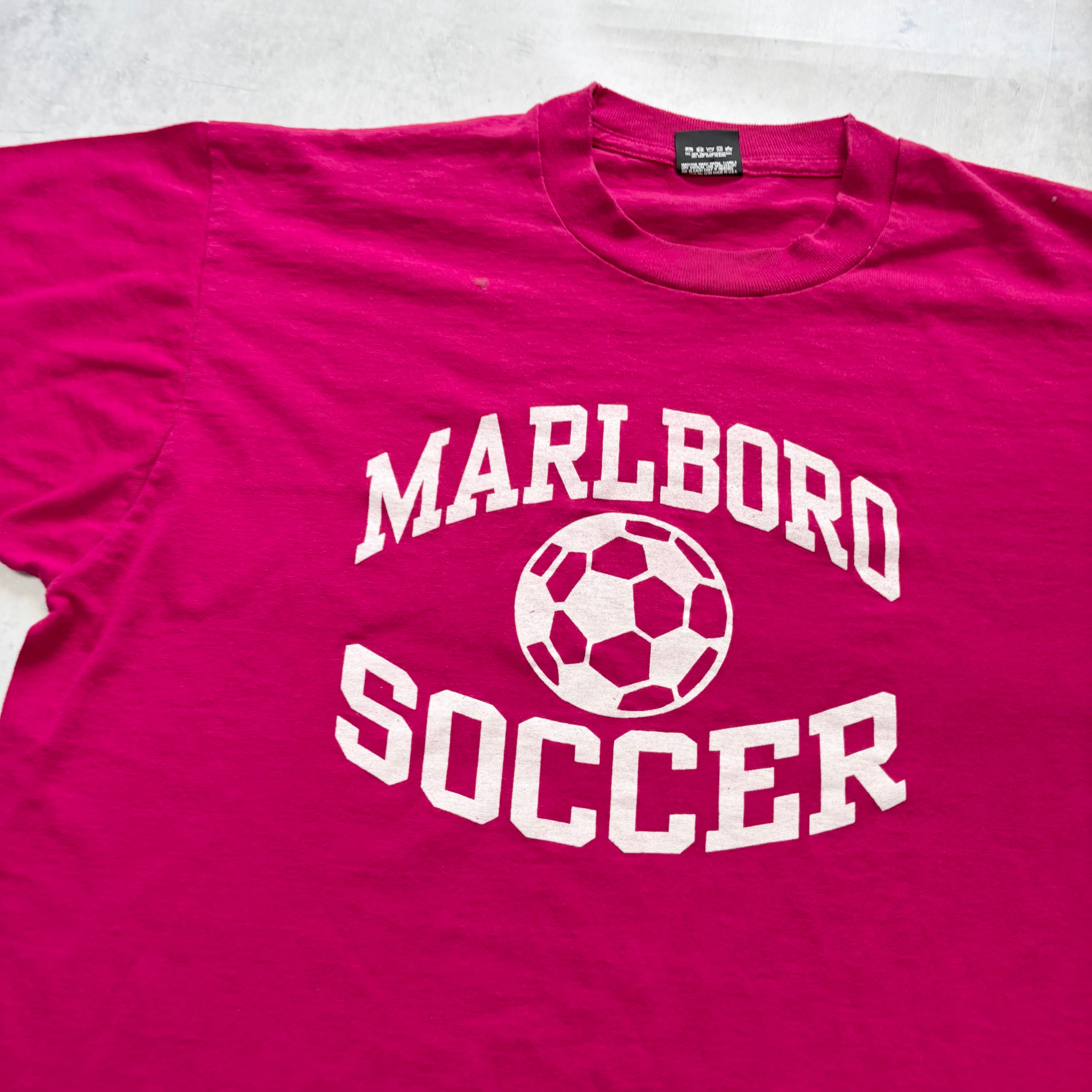 Vintage T Shirt Mens XL Pink Single Stitch Graphic Print 90s USA Soccer (E)