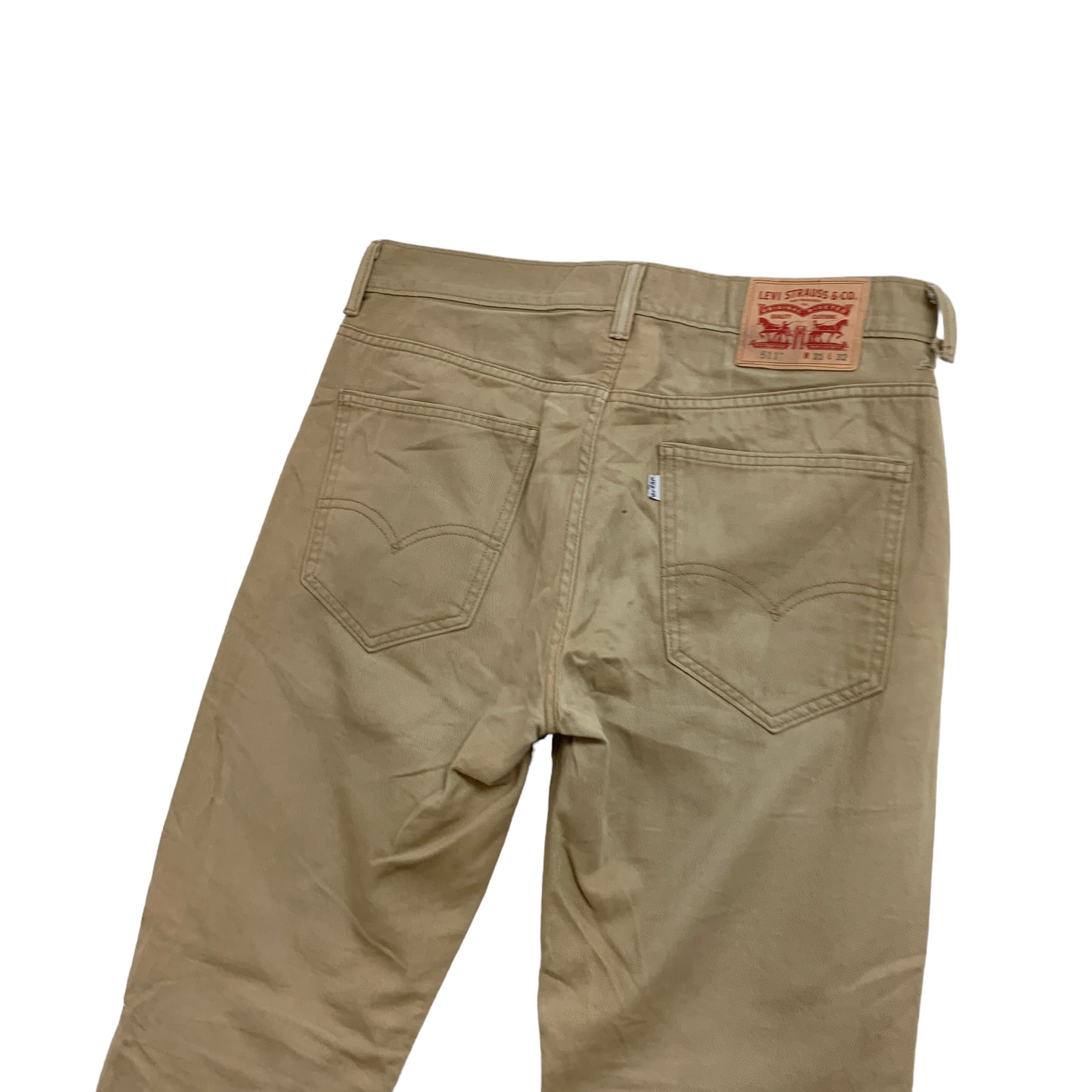 Levis 511 Trousers W31 L32 Mens Beige Tan Slim Fit Cotton Pants