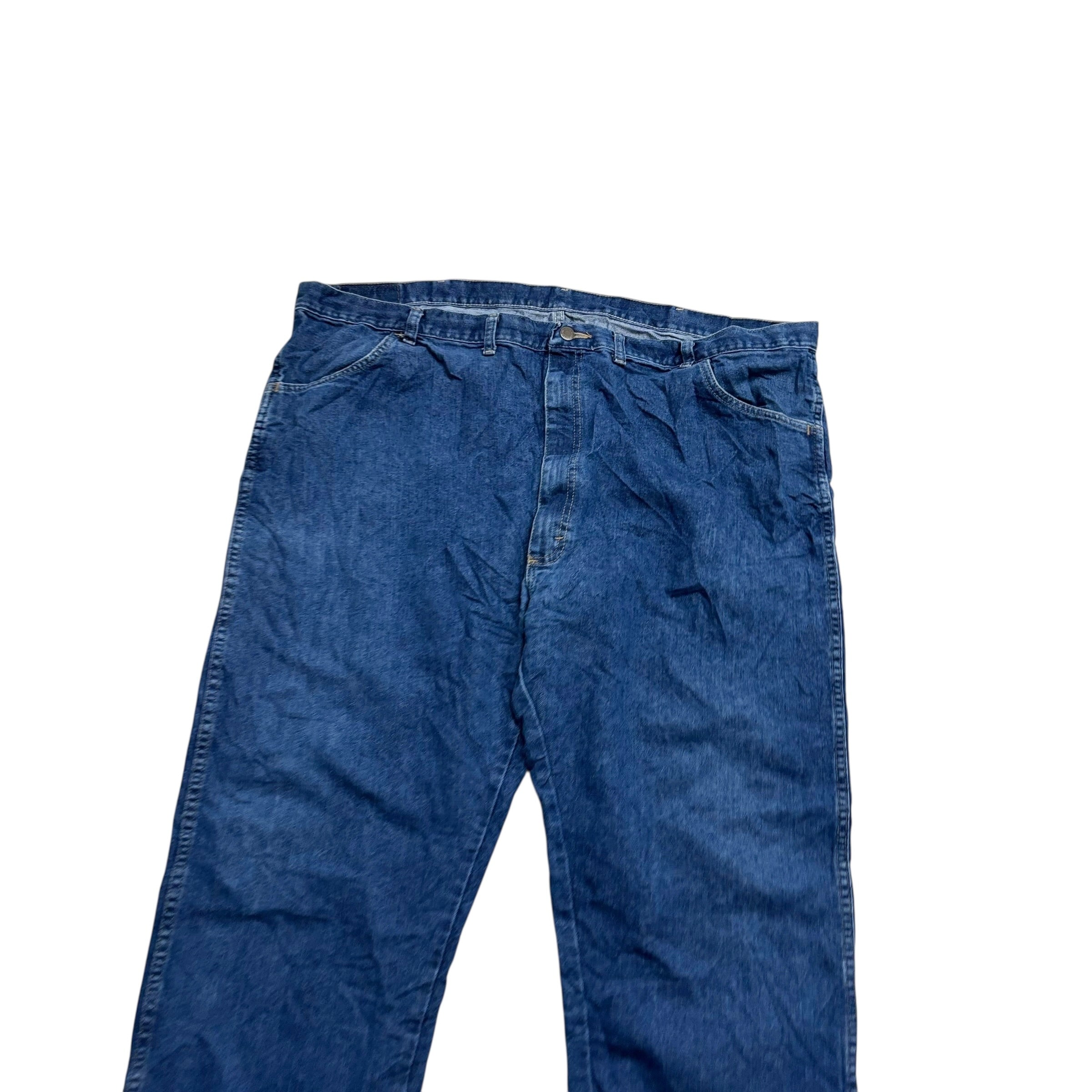 Wrangler Jeans W48 L30 Mens Dark Blue Regular Straight Fit Denim (E)