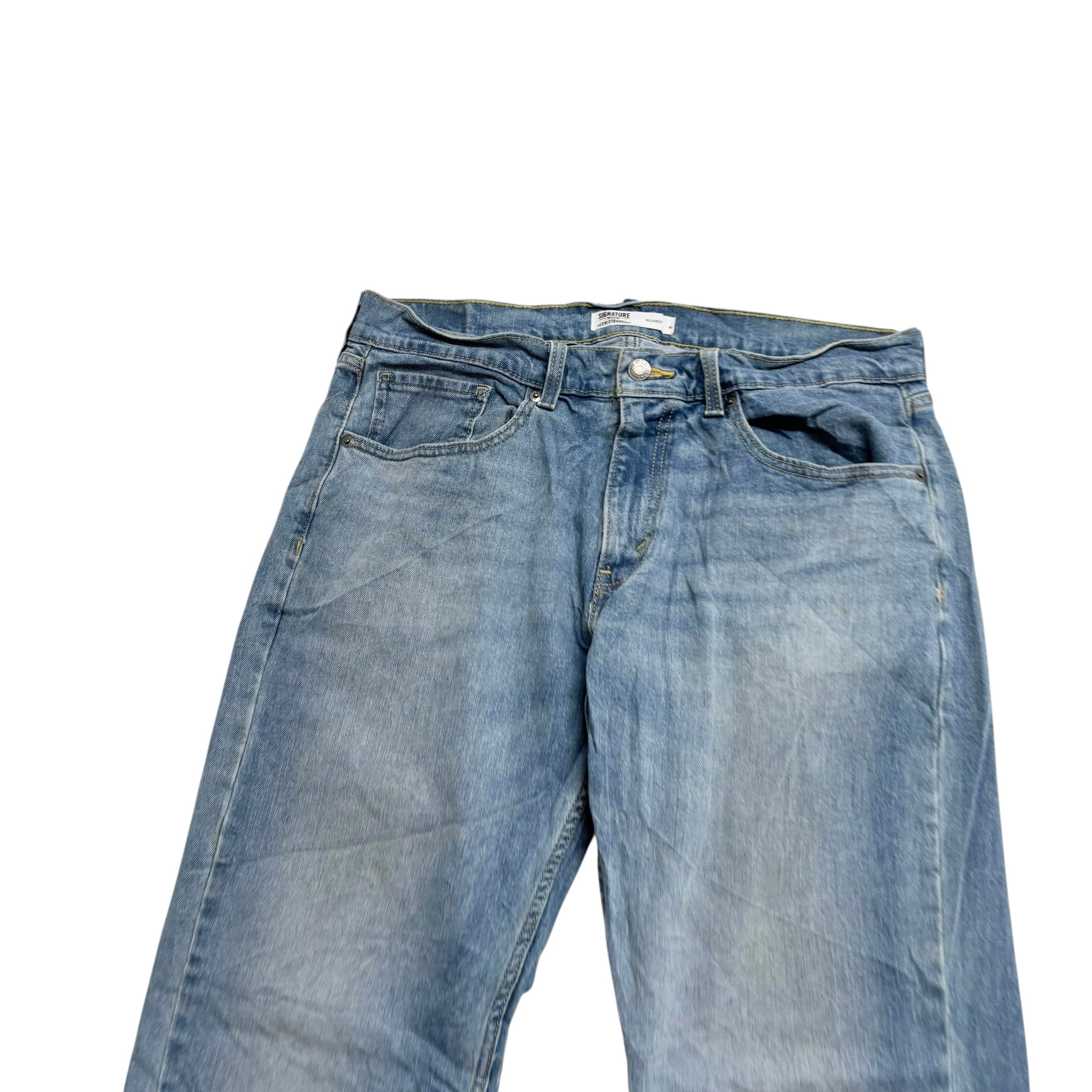 Levis Signature Jeans W33 L32 Mens Light Blue Baggy Relaxed Fit Stretch