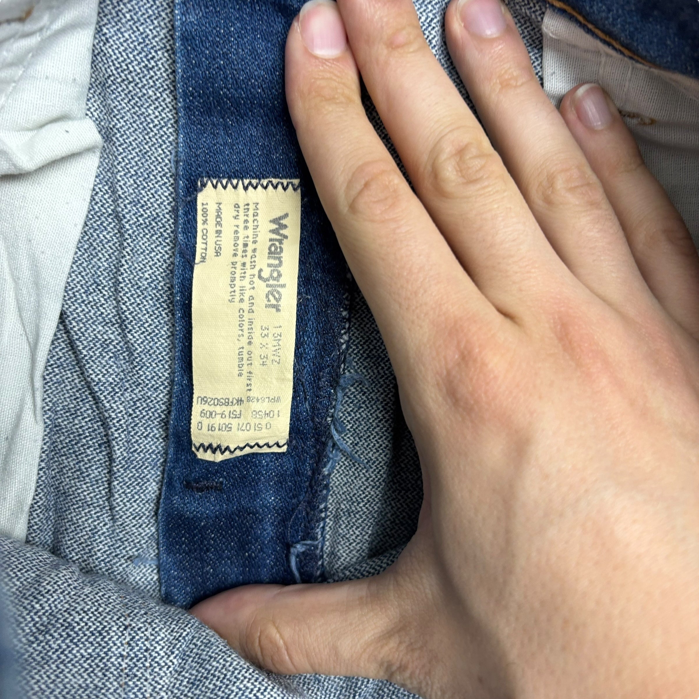 Wrangler Jeans Cowboy Cut W32 L34 Mens Dark Blue 13MWZ USA Made Vintage