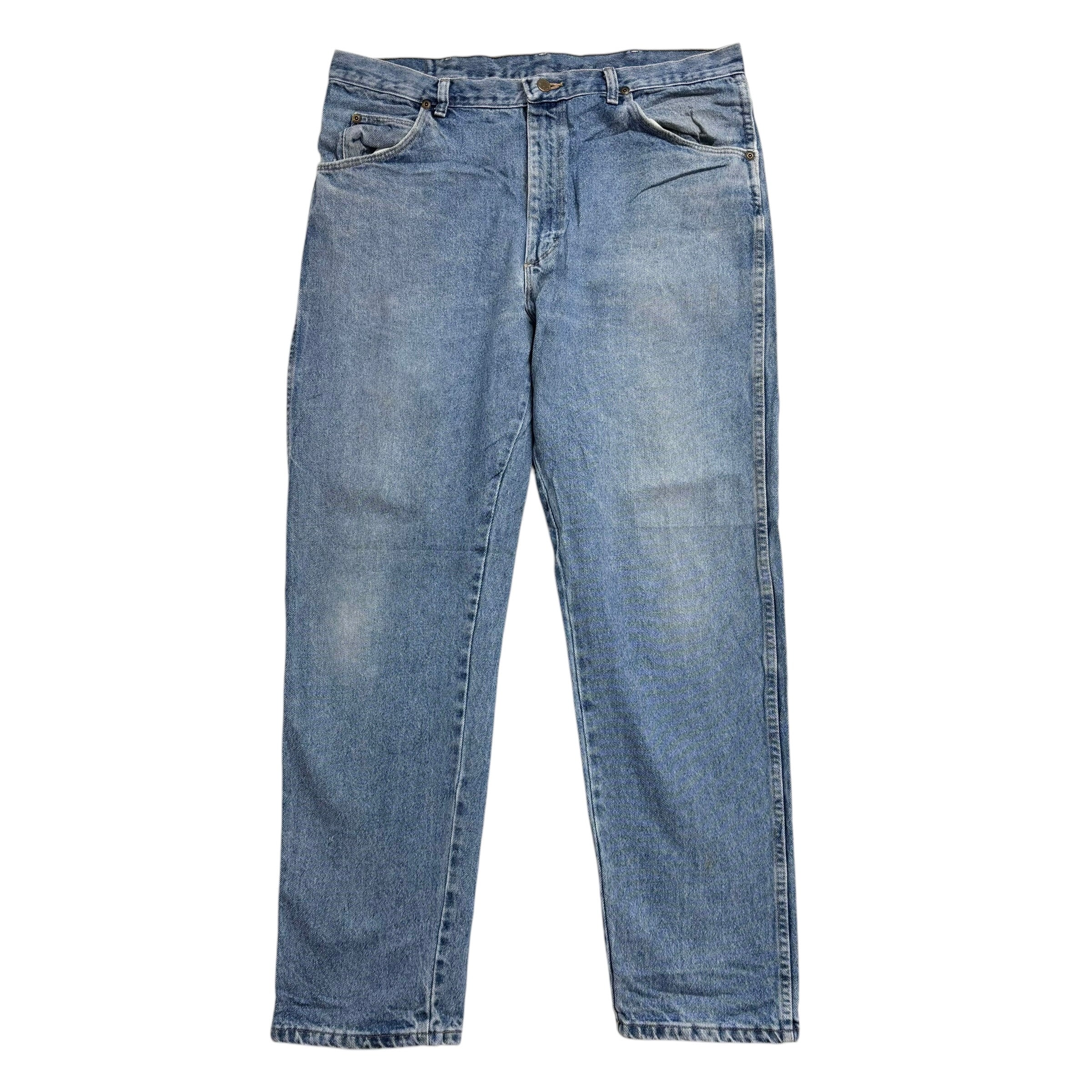 Wrangler Jeans W38 L32 Mens Regular Straight Light Blue USA Made Vintage Denim
