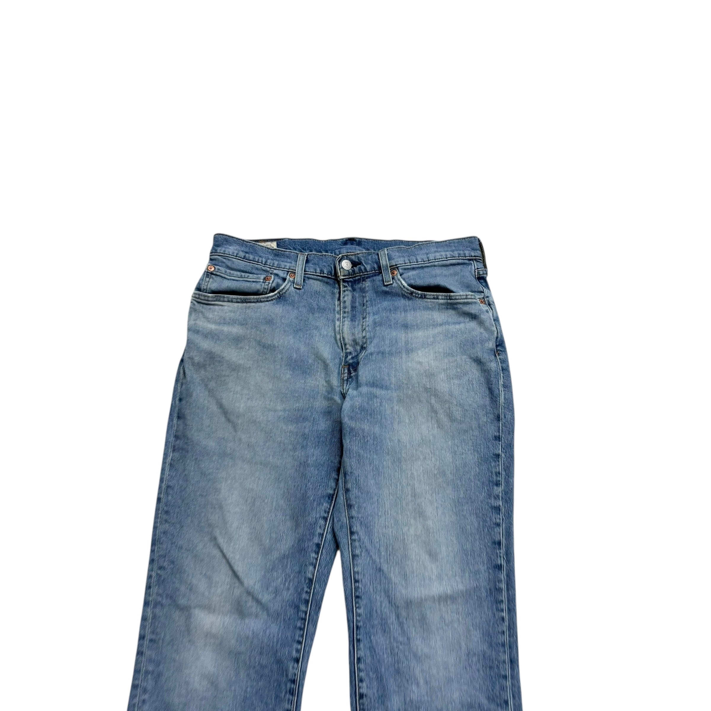 Levis 541 Jeans W34 L32 Mens Mid Blue Athletic Tapered Fit Stretch Denim