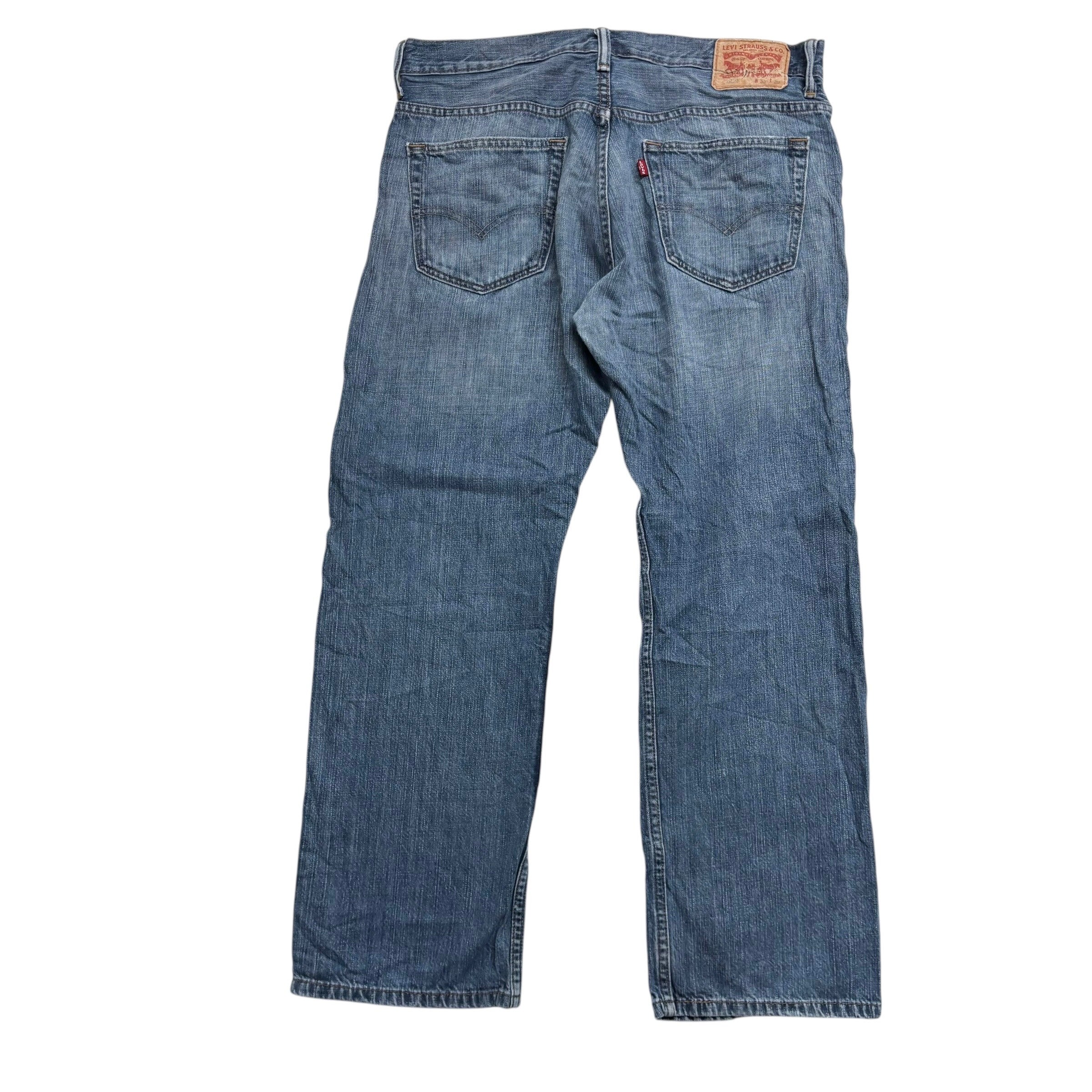 Levis 569 Jeans W33 L30 Mens Mid Blue Baggy Relaxed Straight Fit Denim