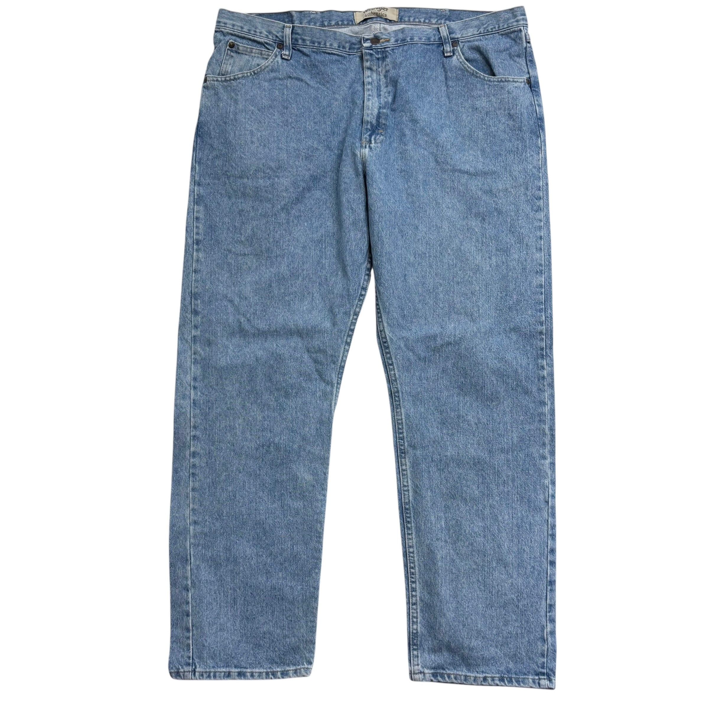 Wrangler Jeans W42 L32 Mens Light Blue Relaxed Straight Fit Denim (E)