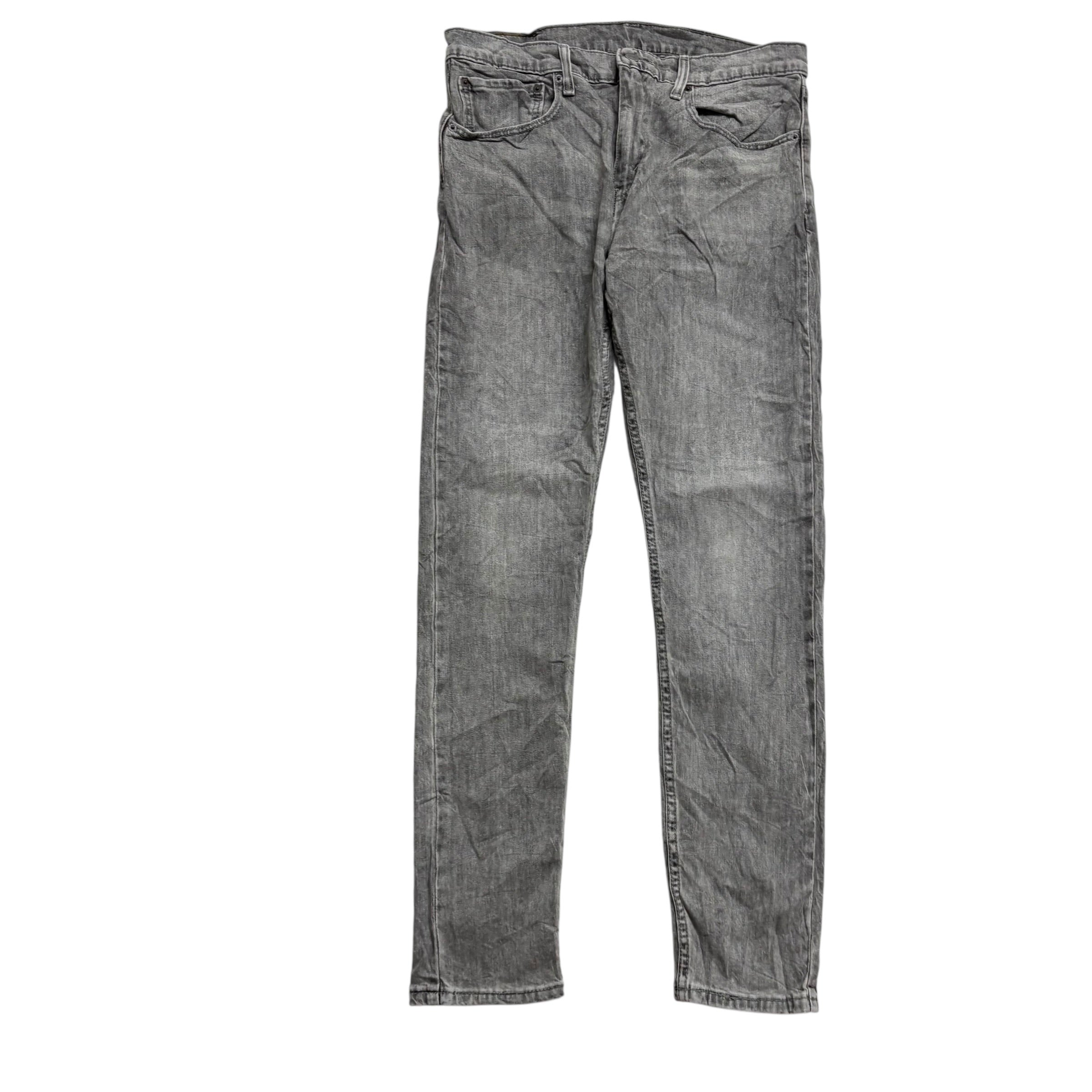 Levis 512 Jeans W34 L34 Mens Grey Slim Tapered Fit Stretch Denim (E)
