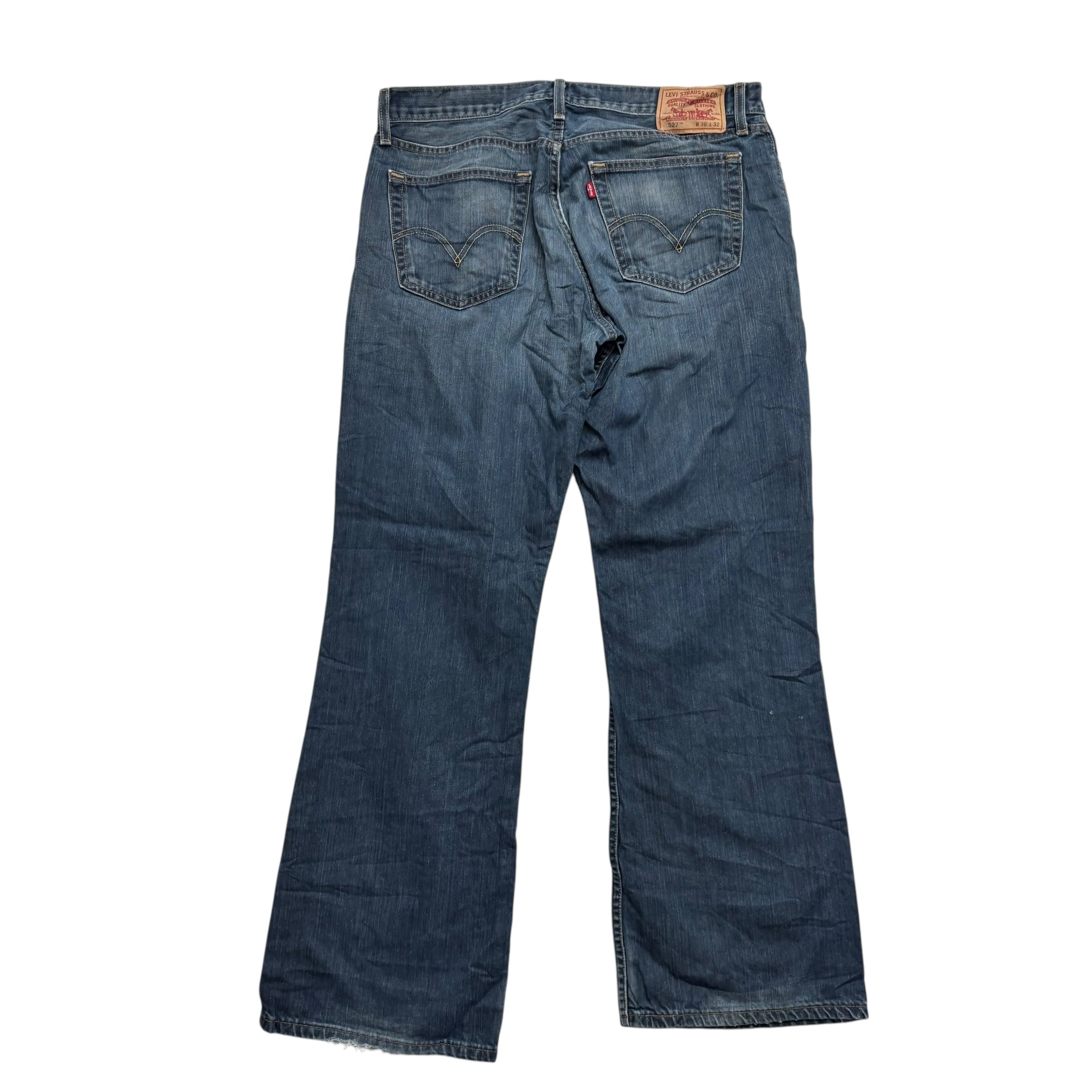 Levis 527 Jeans W36 L32 Mens Dark Blue Low Bootcut Fit Vintage Denim