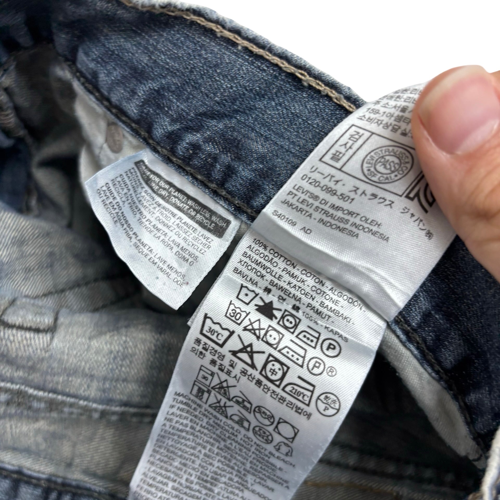 Levis 514 Jeans W34 L34 Mens Dark Blue Regular Straight Fit Denim