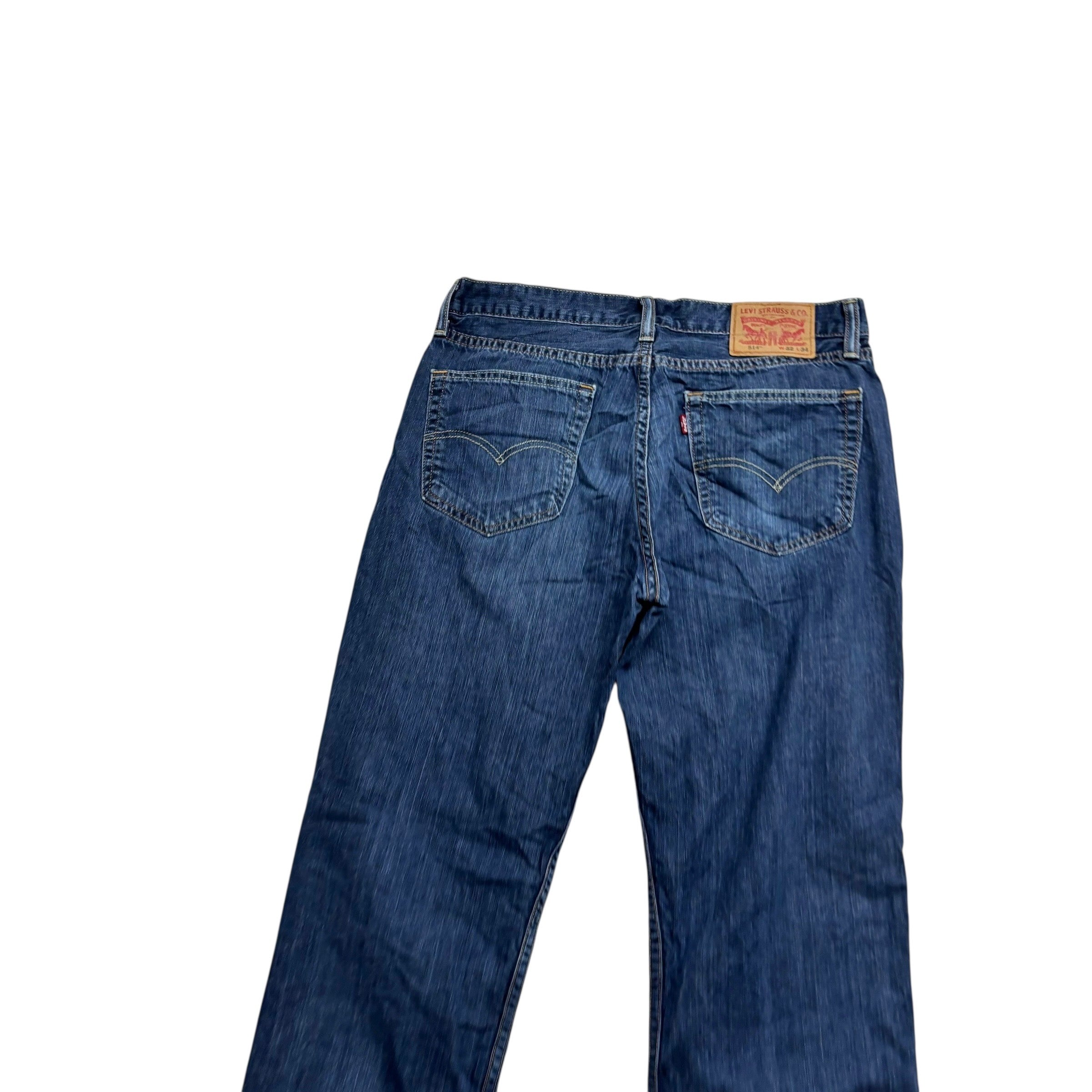Levis 514 Jeans W32 L34 Mens Dark Blue Regular Straight Fit Denim