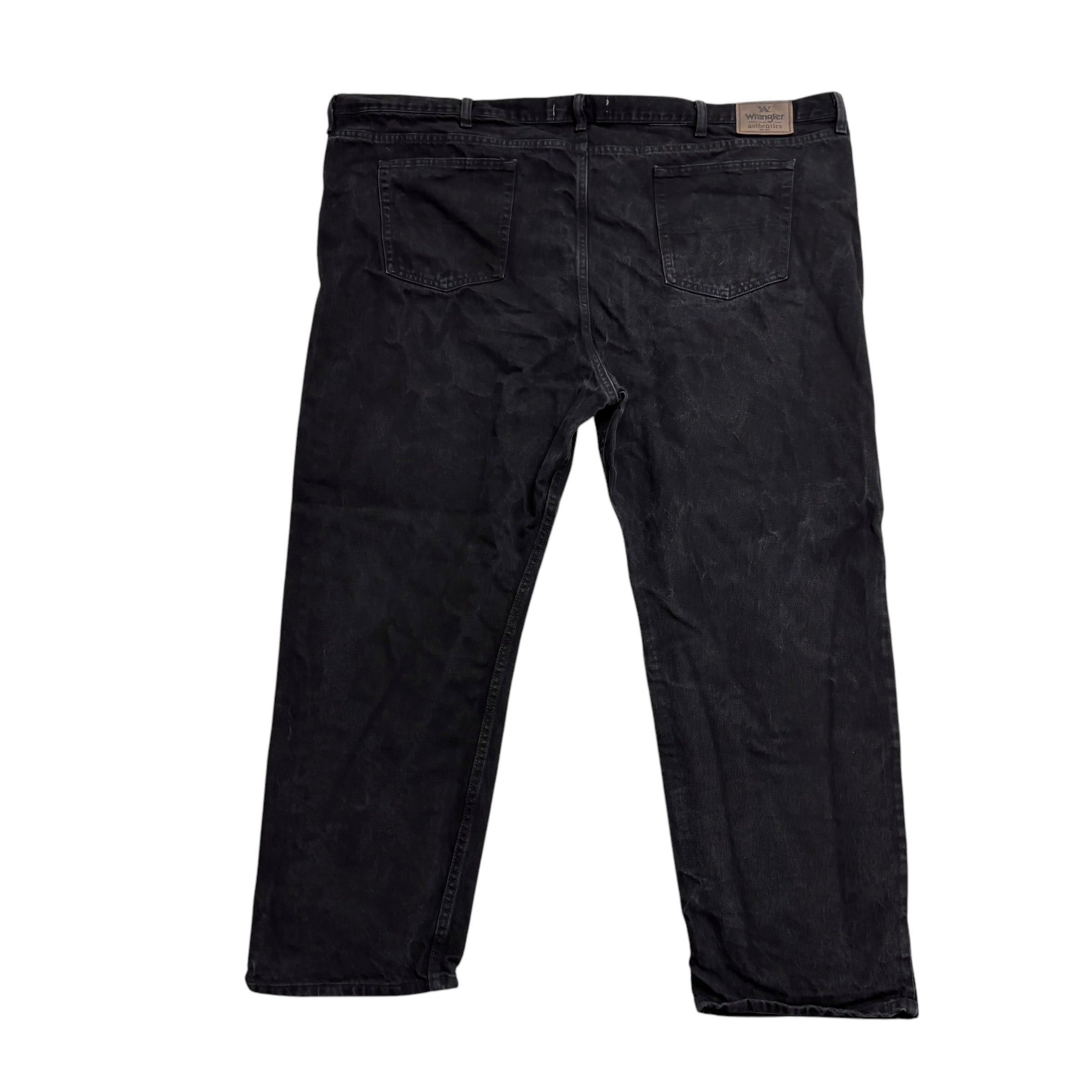 Wrangler Jeans W56 L30 Mens Black Relaxed Straight Fit Denim (E)