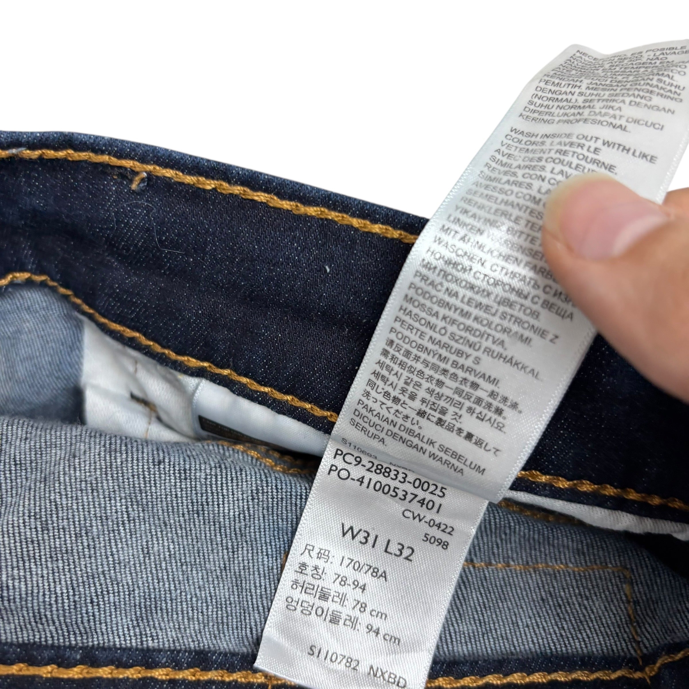 Levis 512 Jeans W30 L31 Mens Dark Blue Slim Tapered Fit Stretch Denim