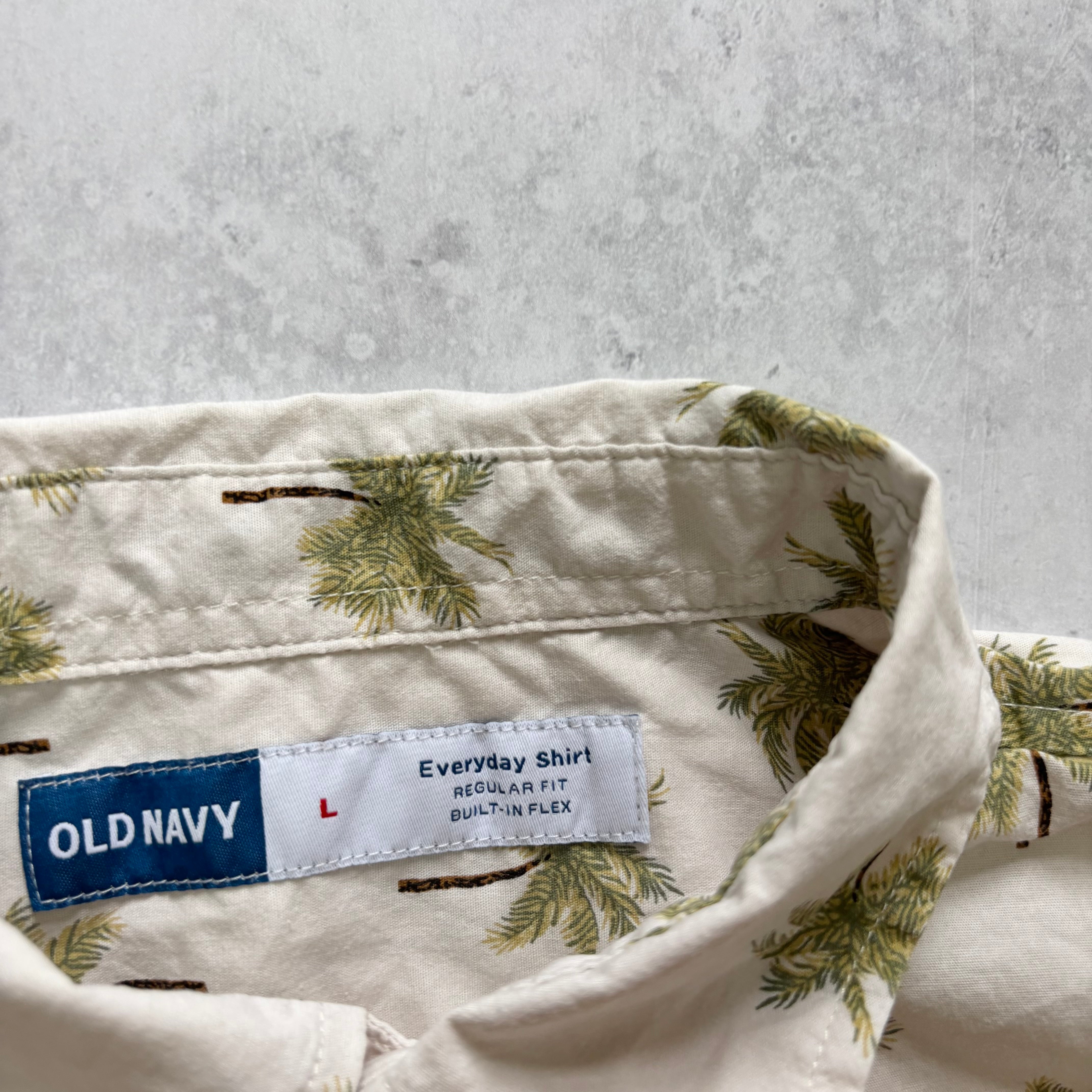 Old Navy Hawaiian Shirt Mens Large Regular Fit Short Sleeve Cotton (E)