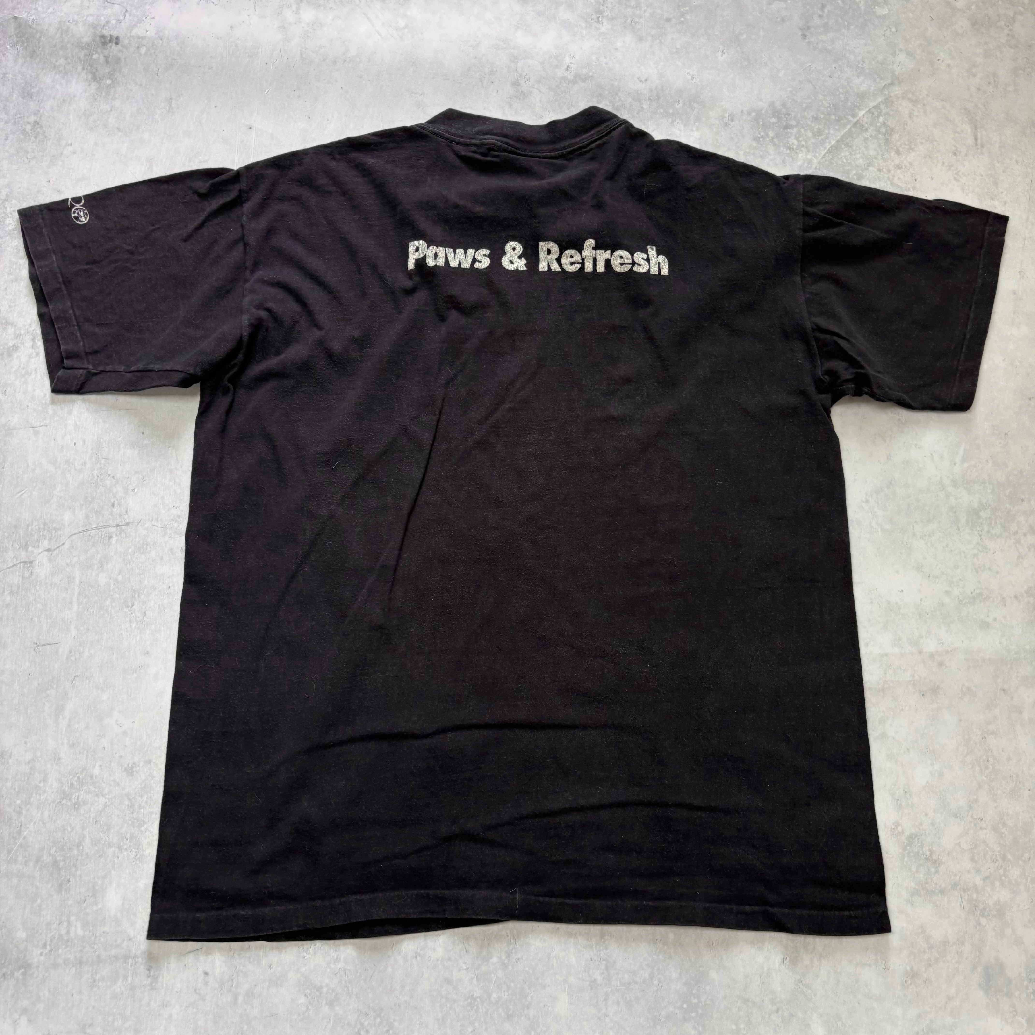 Vintage T Shirt Mens Large Black Single Stitch Graphic Print 90s USA (F)