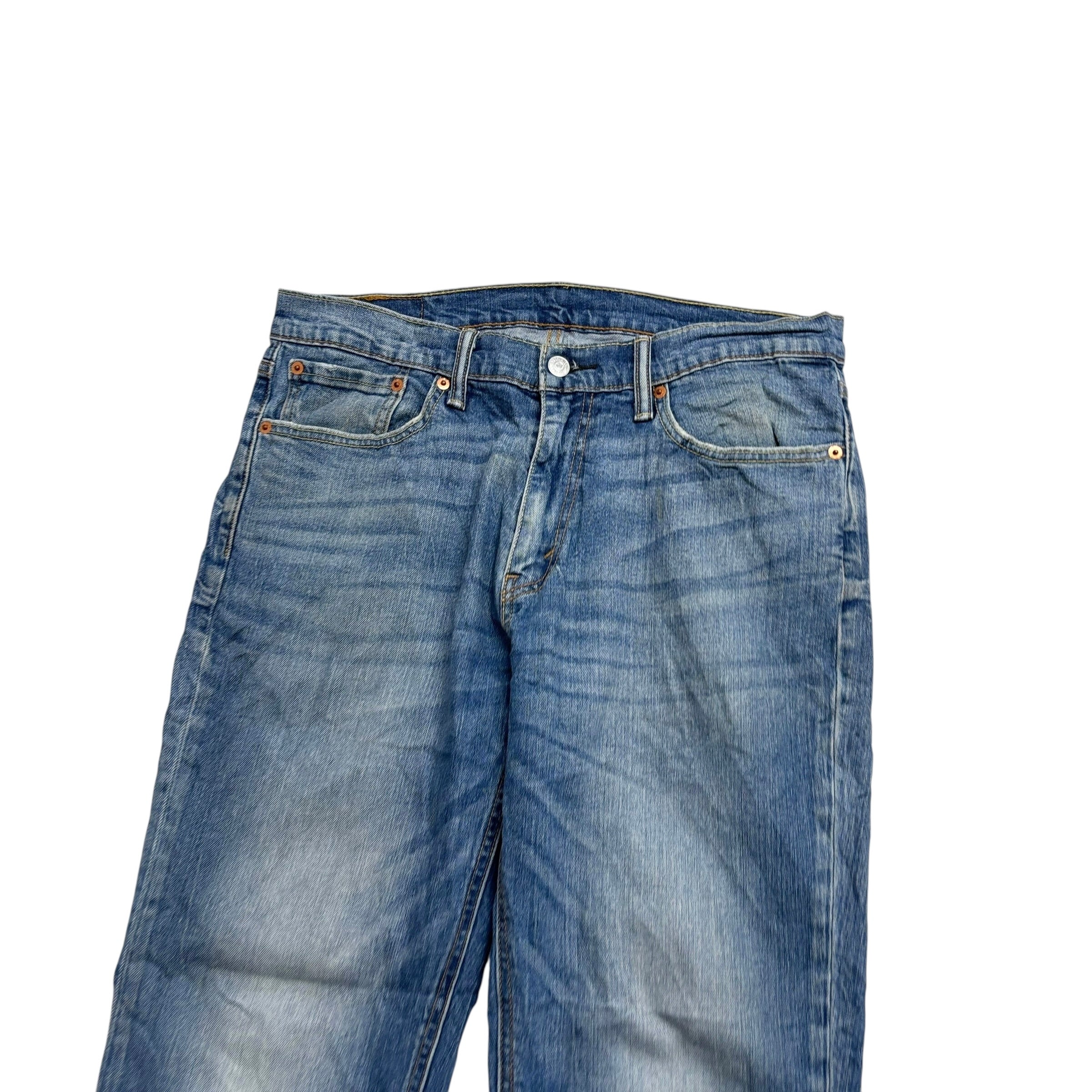 Levis 541 Jeans W32 L30 Mens Mid Blue Athletic Tapered Fit Stretch Denim