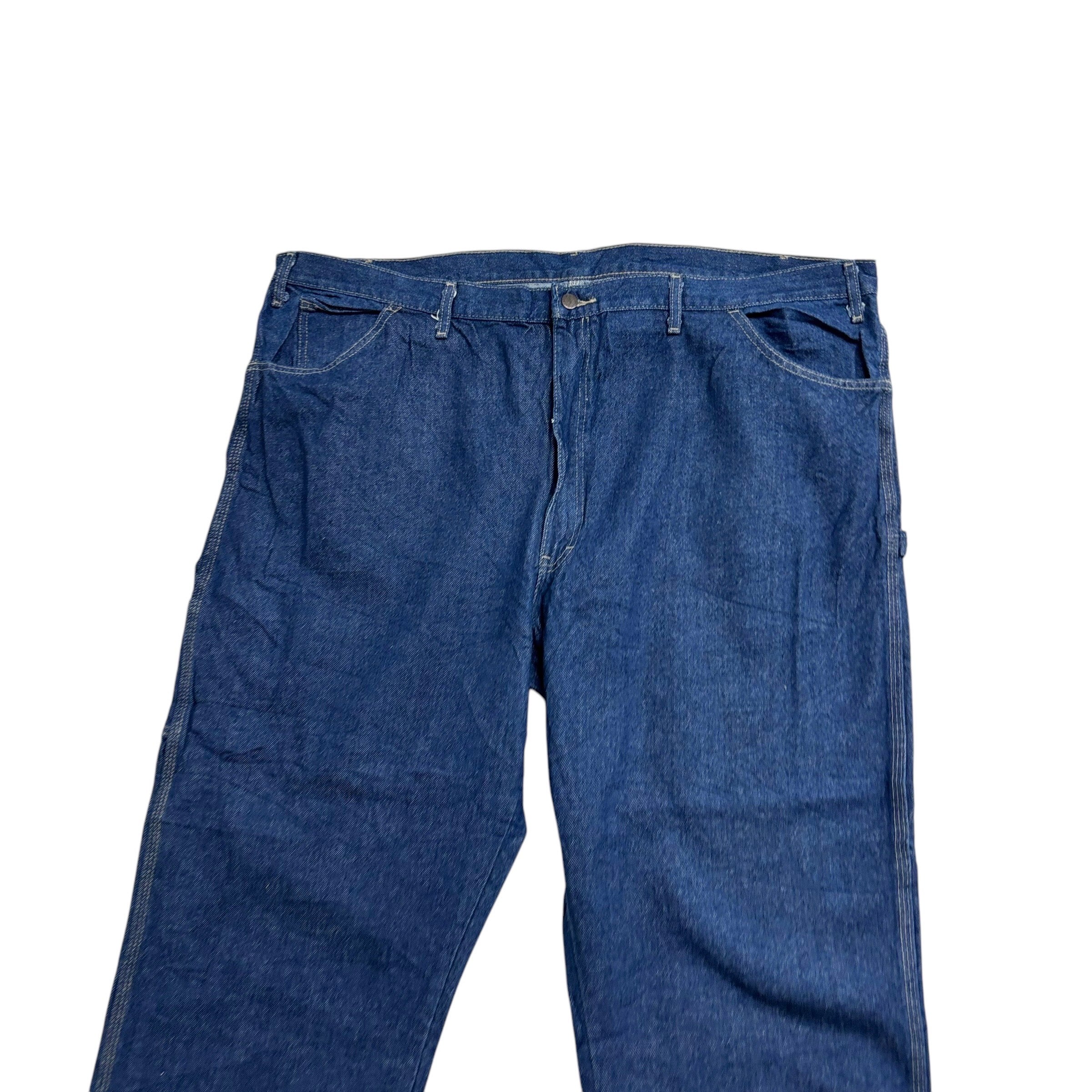 Dickies Carpenter Jeans W48 L32 Mens Dark Blue Relaxed Straight Fit Pants (E)