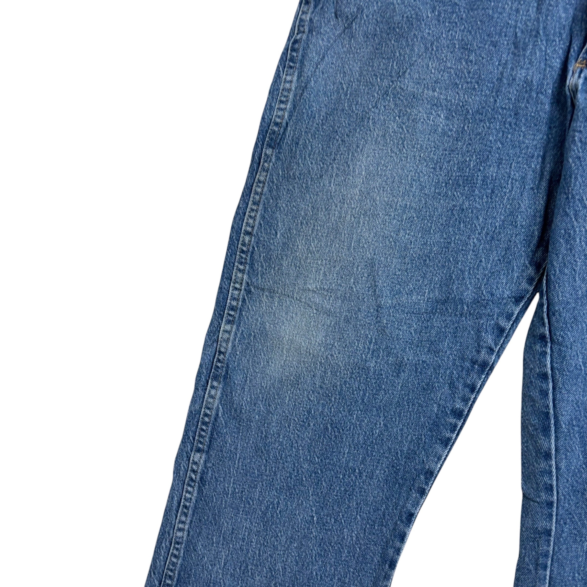 Wrangler Jeans W38 L30 Mens Mid Blue Regular Straight Fit Stretch Denim (E)