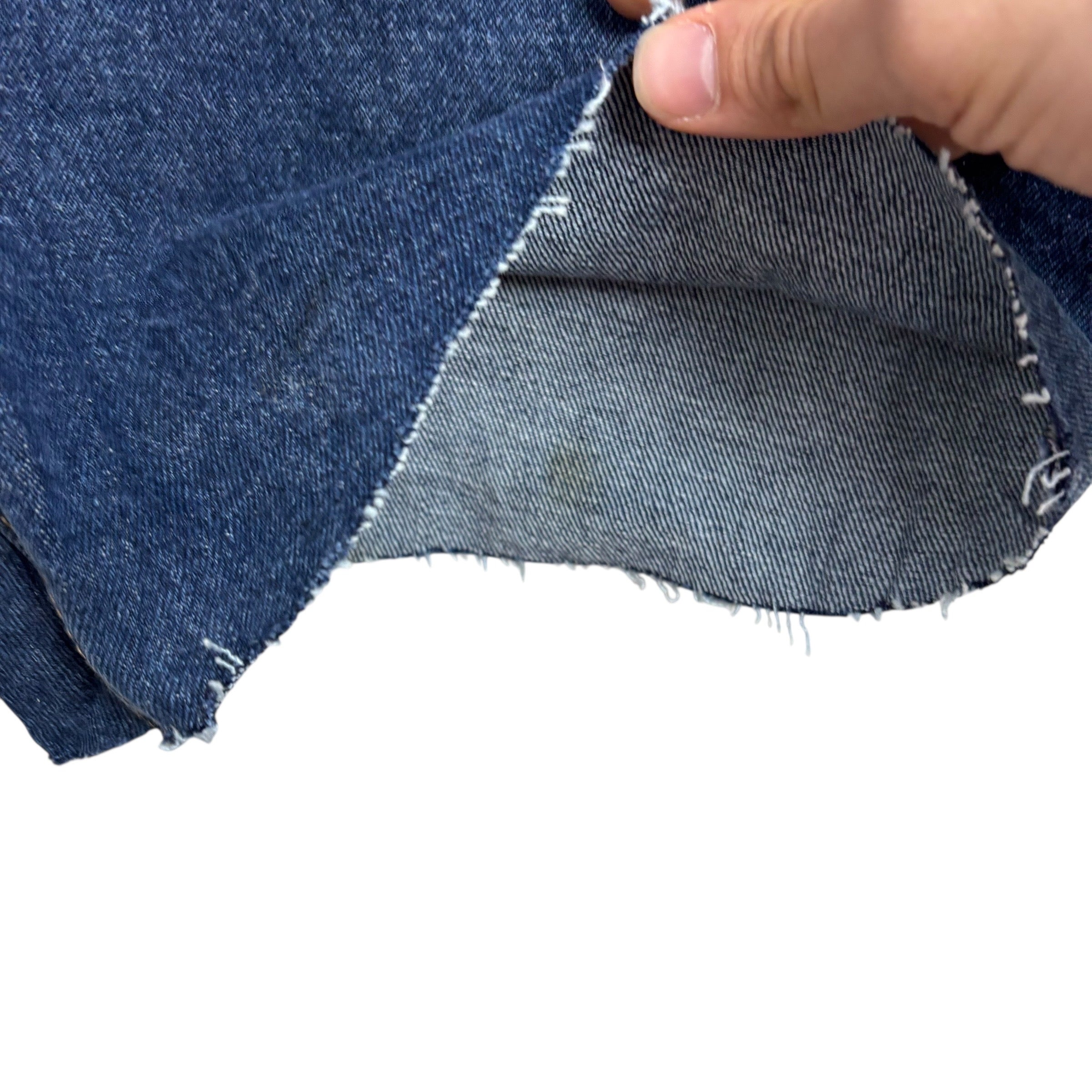 Wrangler Denim Shorts W44 Mens Dark Blue Cut Off 7in Regular Fit Stretch