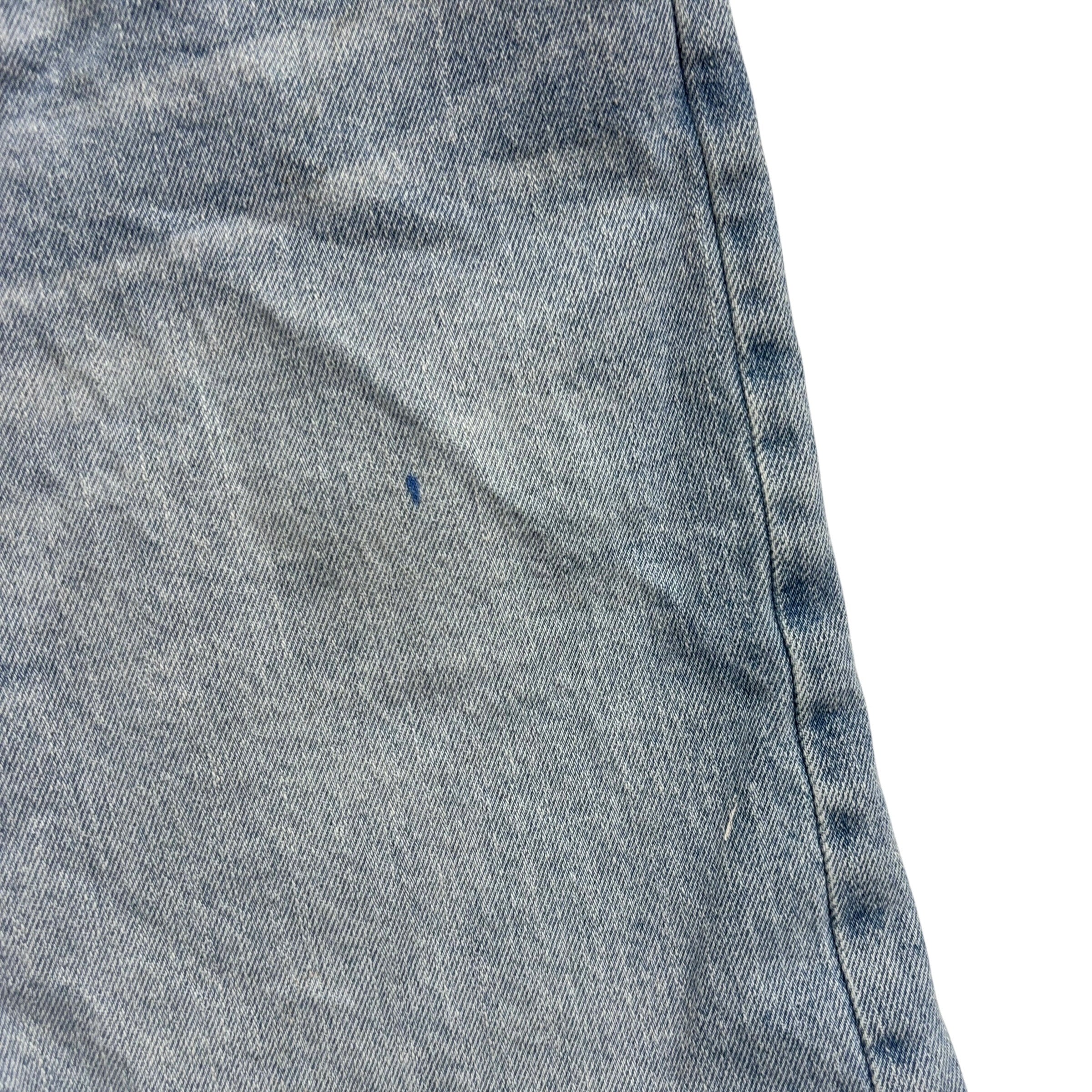 Wrangler Jorts W33 Mens Denim Shorts Light Blue Relaxed Fit Stretch (F)