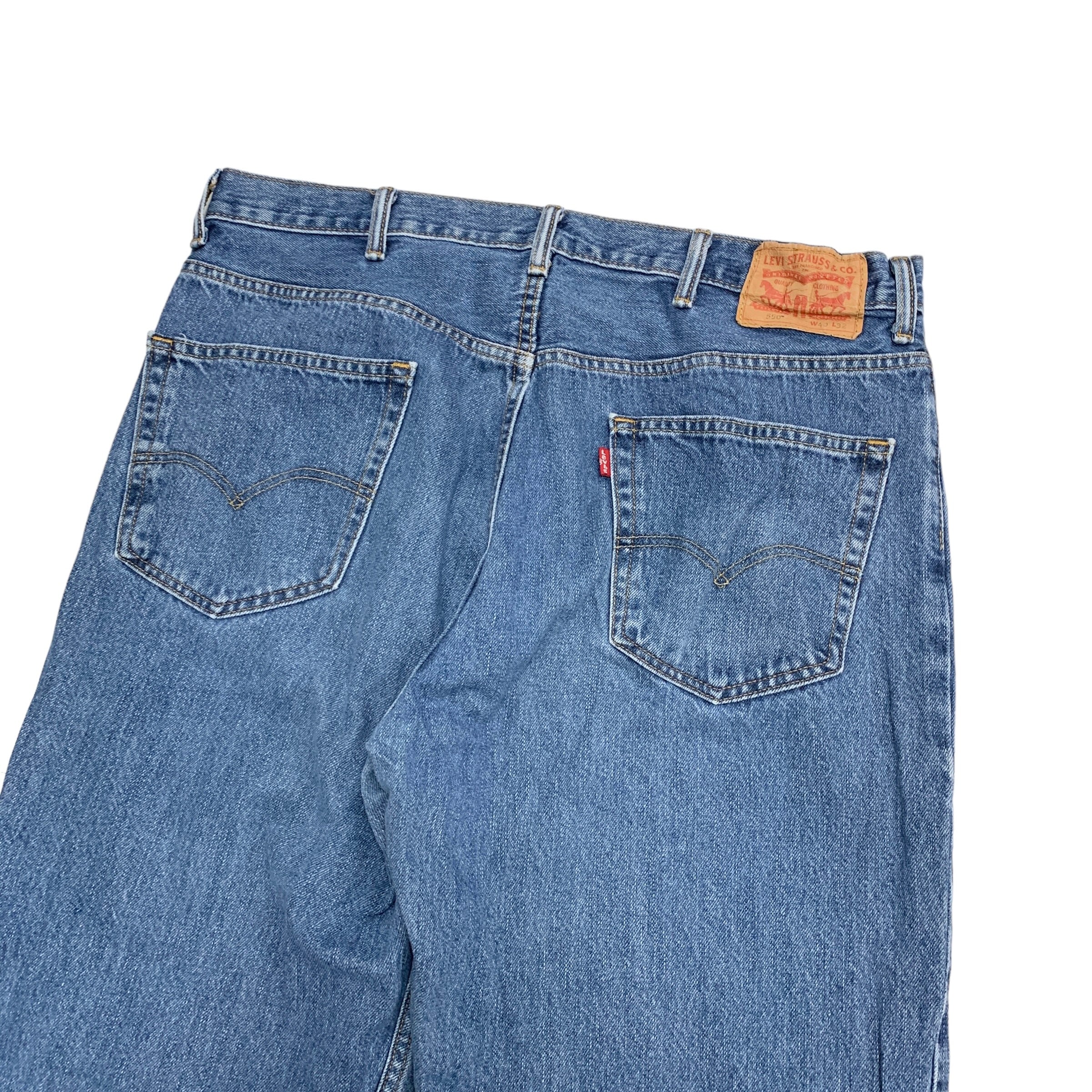 Levis 550 Jeans W40 L32 Mens Mid Blue Baggy Relaxed Fit Denim