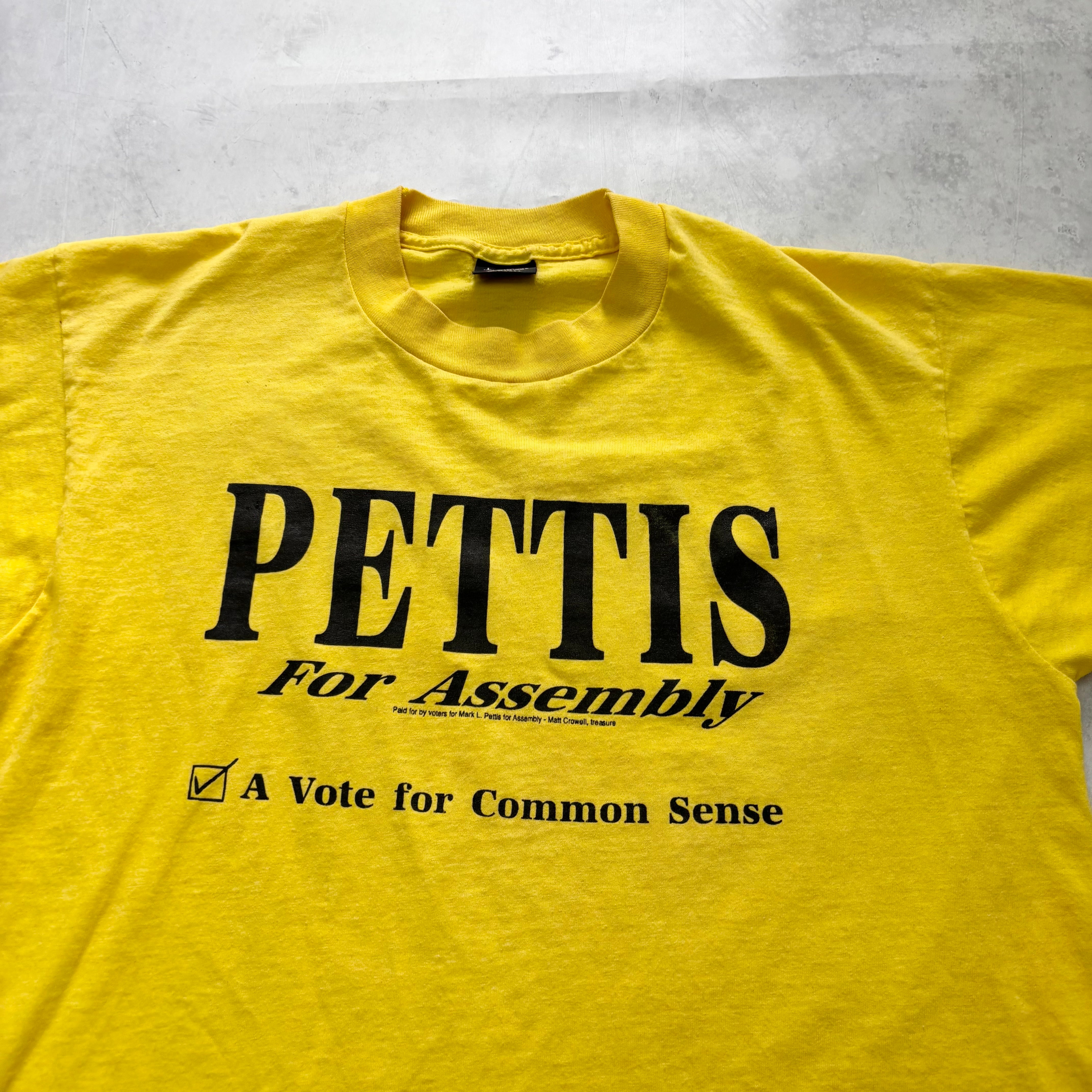 Vintage T Shirt Mens Large Yellow Single Stitch Graphic Print 90s USA (E)