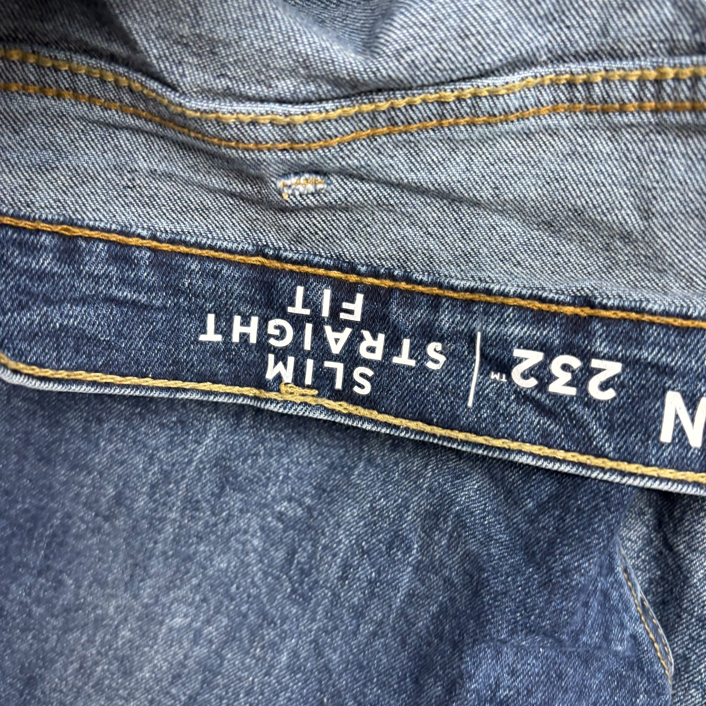 Levis Denizen Jeans W38 L30 Mens Mid Blue Slim Straight Fit Stretch Denim (E)