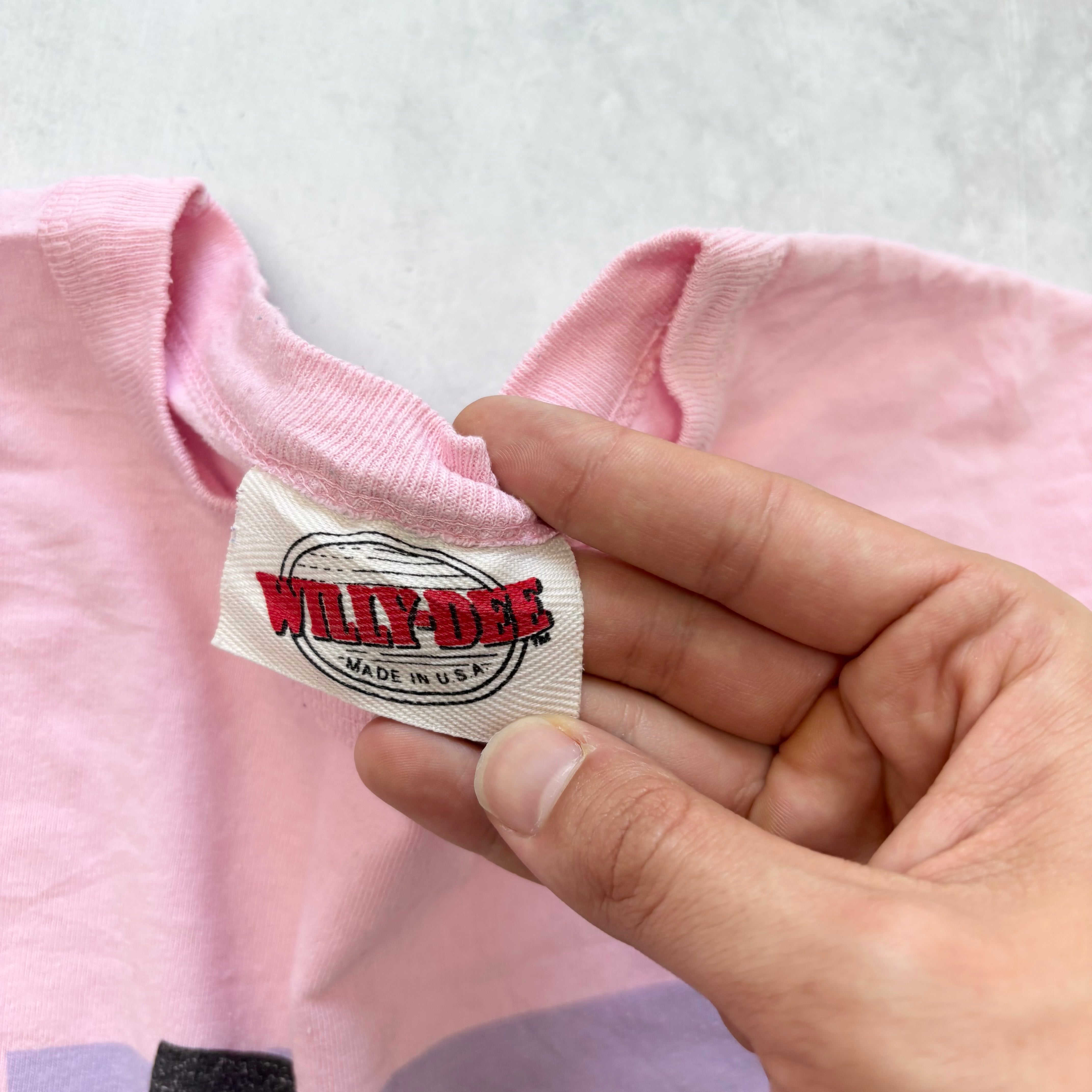 Vintage T Shirt Mens Medium Pink Graphic Print 90s Cars