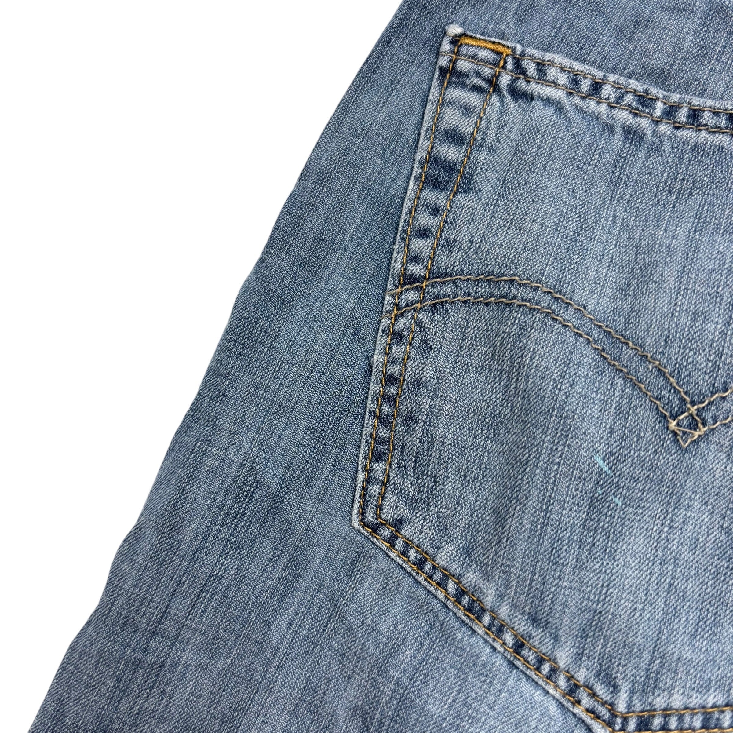 Levis 505 Jeans W36 L34 Mens Light Blue Regular Straight Fit Denim