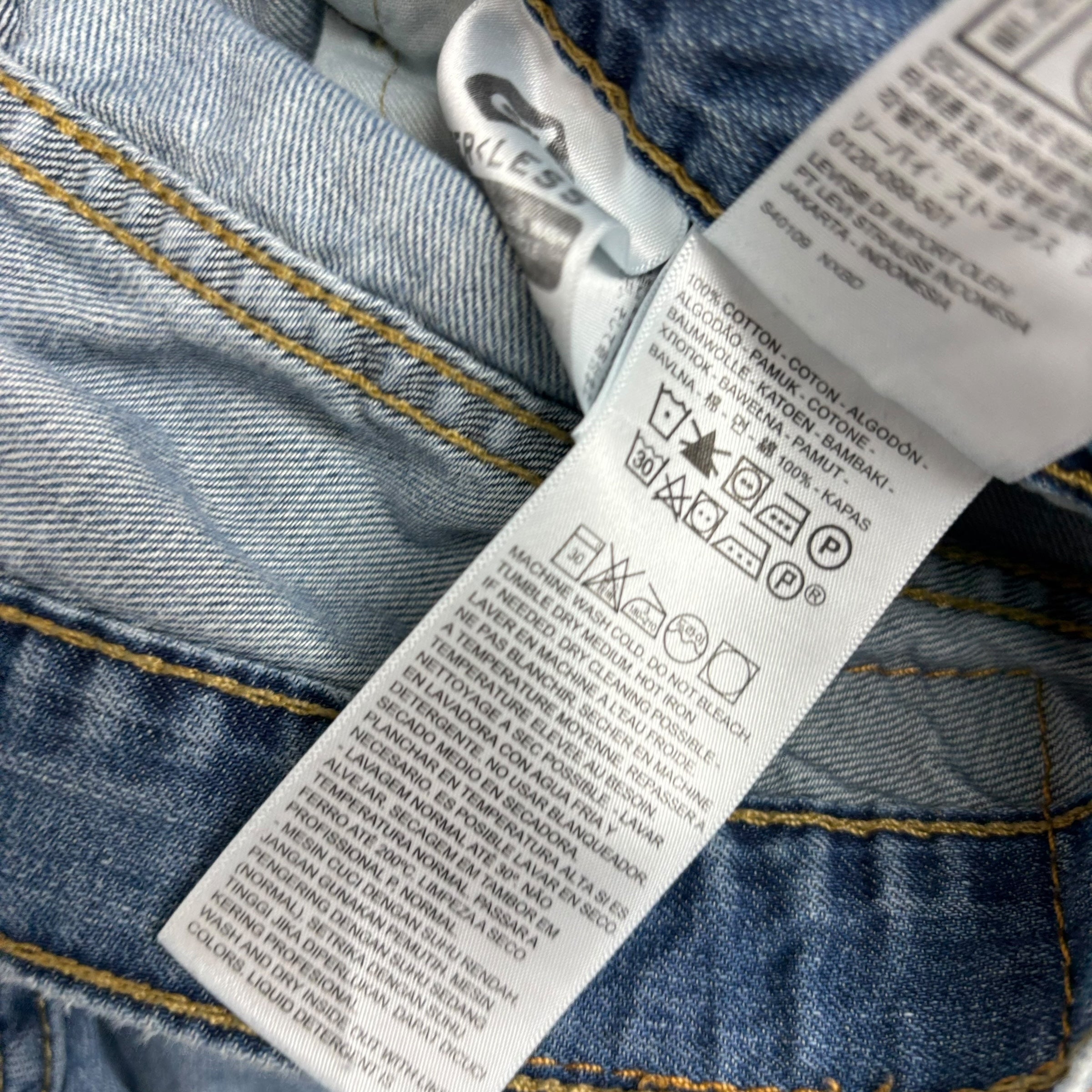 Levis 559 Jeans W32 L29 Mens Mid Blue Regular Straight Fit Denim (E)