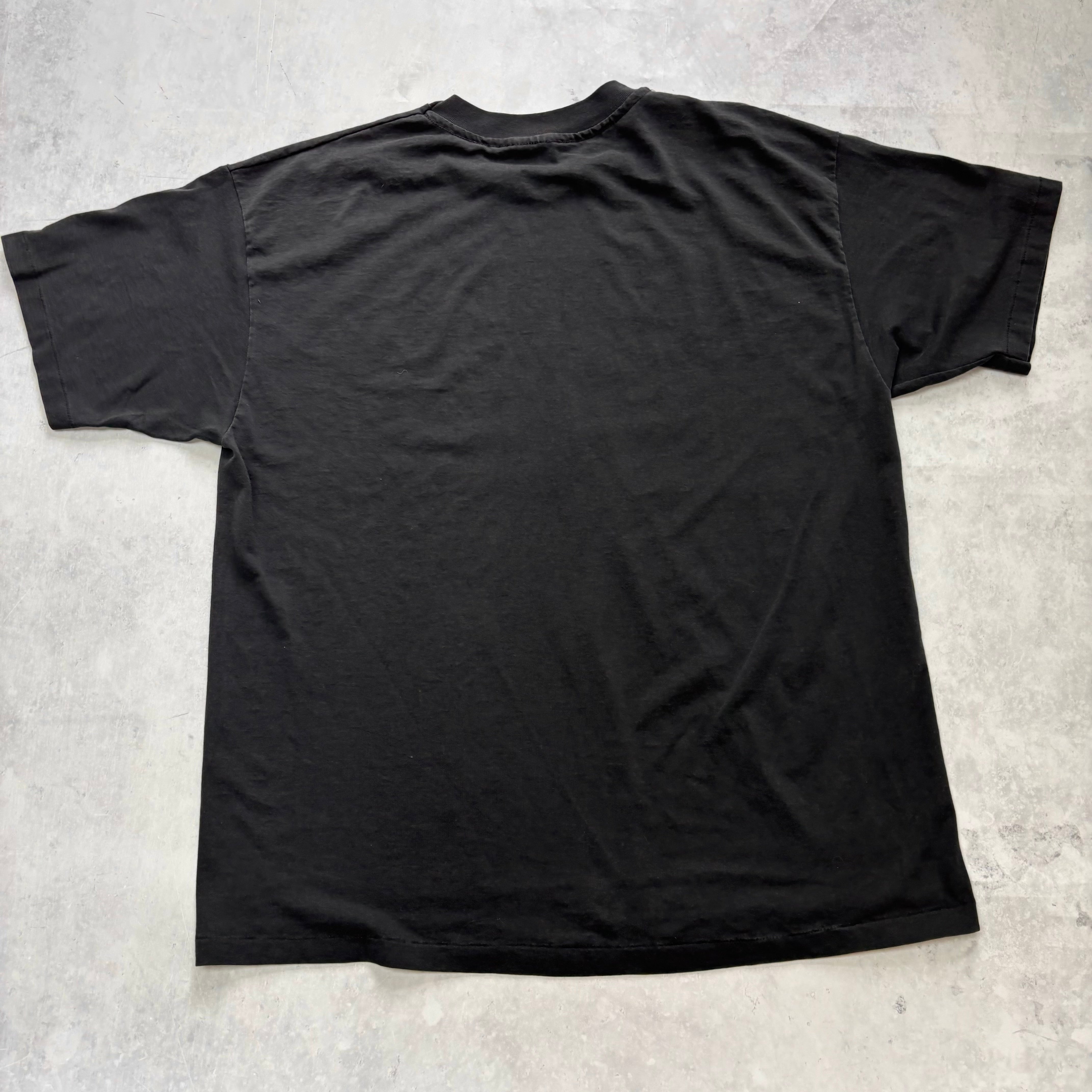 Vintage T Shirt Mens XL Black Single Stitch Graphic Print 90s USA