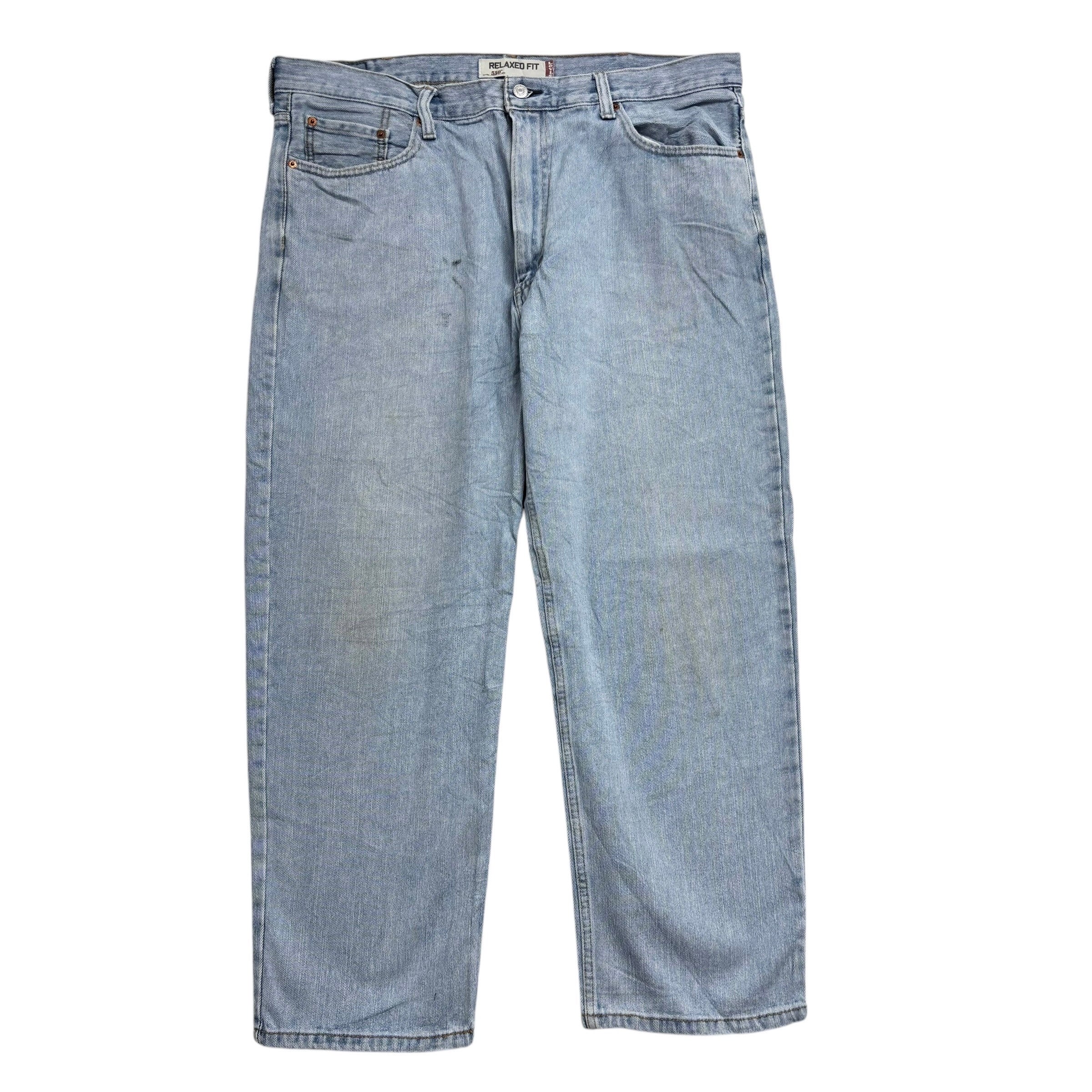 Levis 550 Jeans W40 L30 Mens Light Blue Baggy Relaxed Straight Vintage Denim