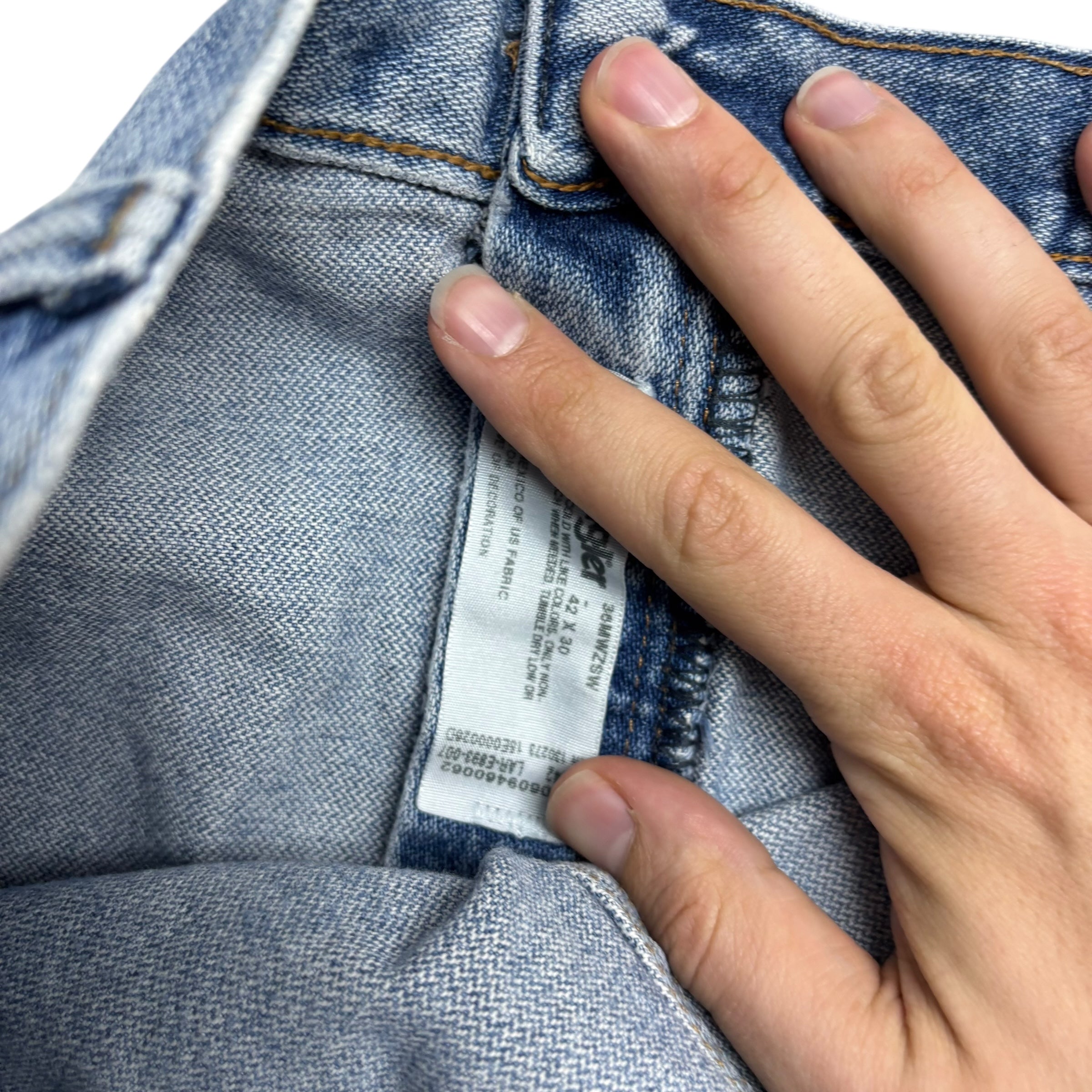 Wrangler Jeans Cowboy Cut W42 L30 Mens Light Blue 36MWZ Slim Fit Denim (F)