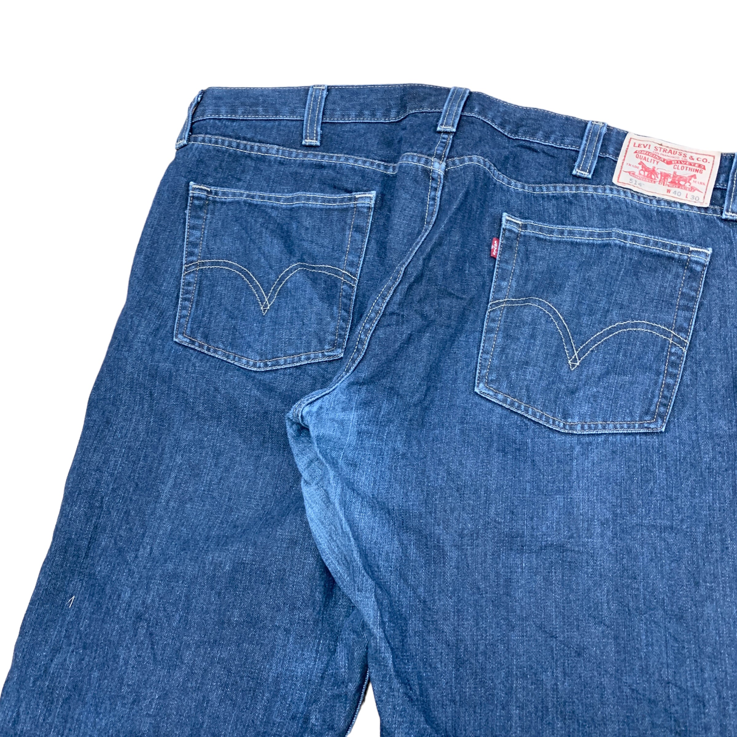 Levis 514 Jeans W42 L32 Mens Blue Regular Straight Fit Vintage Denim