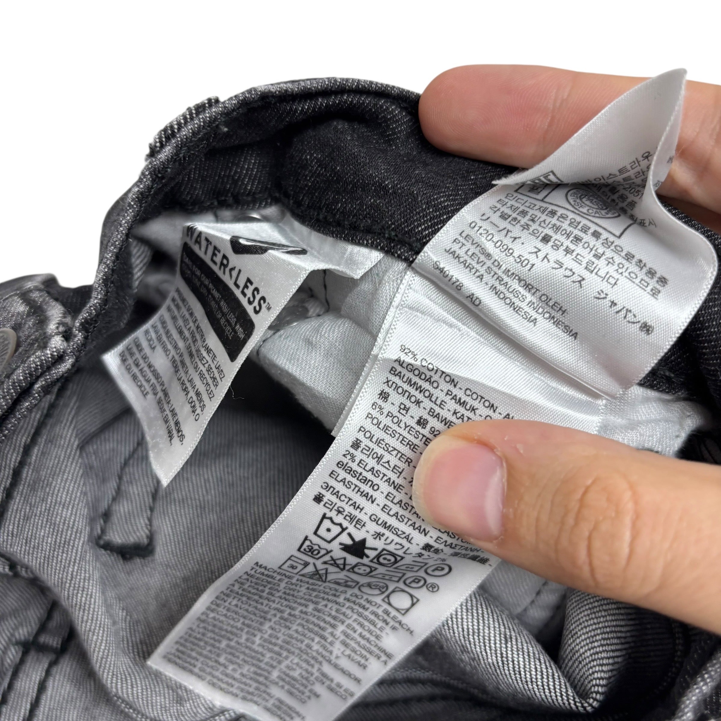 Levis 511 Jeans W31 L30 Mens Black Slim Fit Stretch Denim (E)