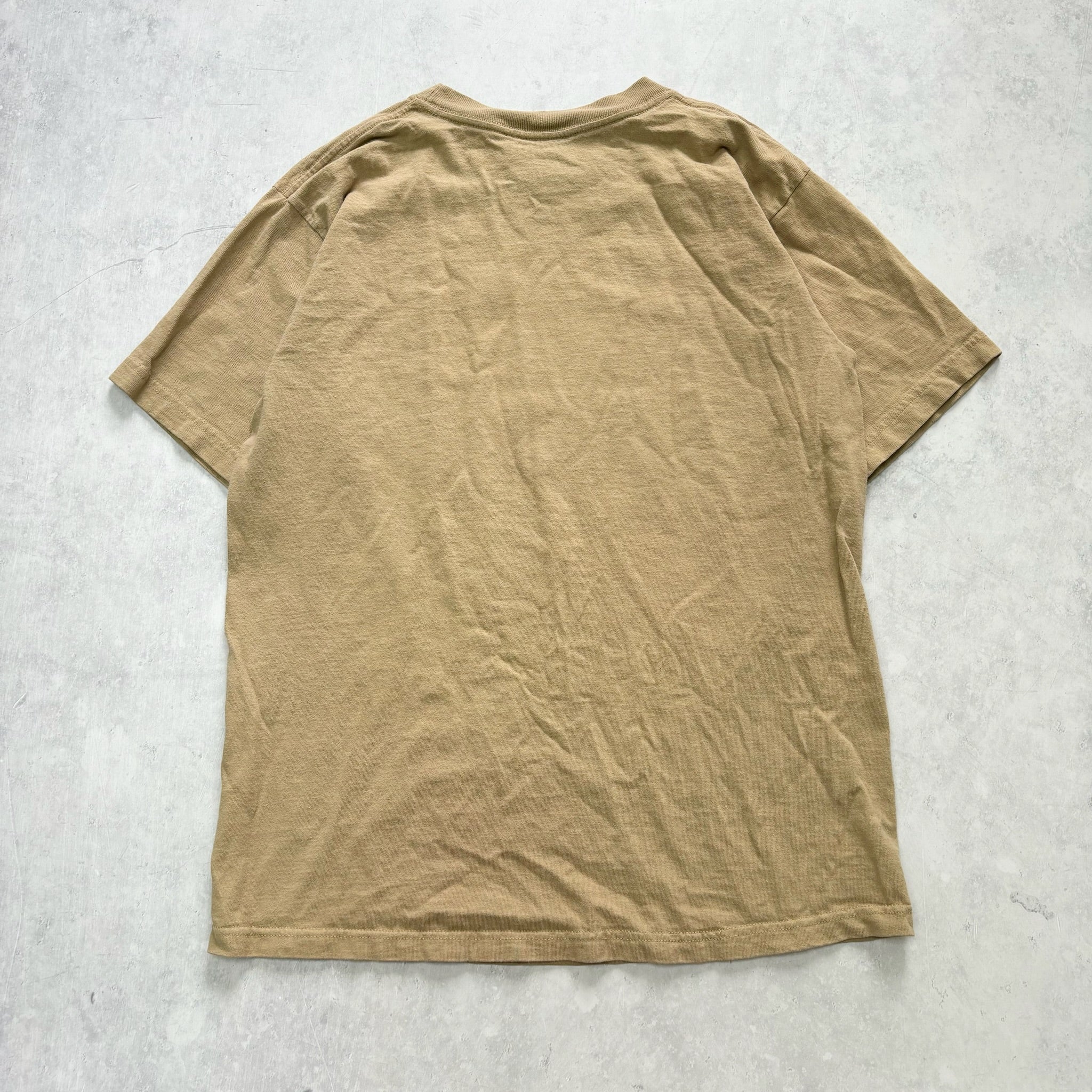 Vintage T Shirt Mens Small Tan Beige Graphic Print 90s USA Western