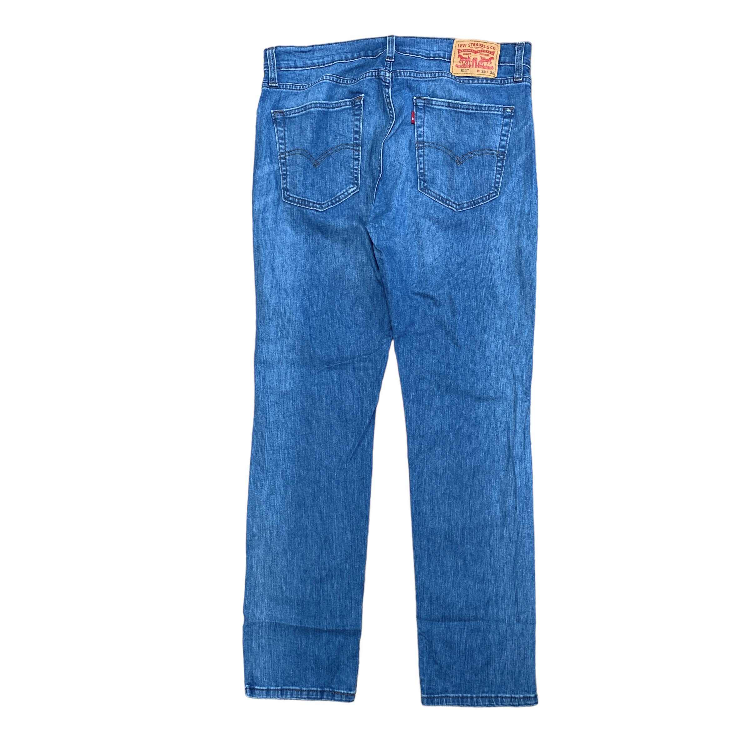 Levis 511 Jeans W36 L32 Mens Slim Fit Blue Denim