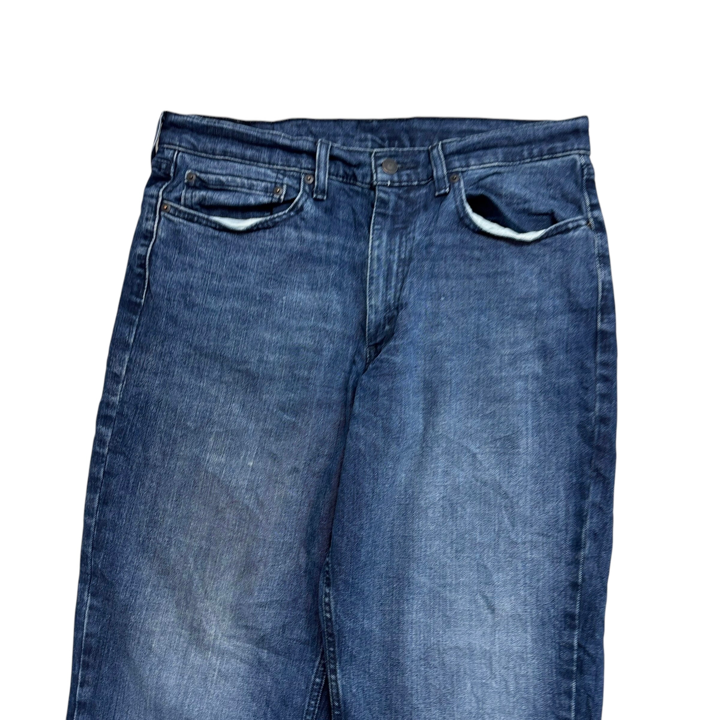 Levis 550 Jeans W34 L29 Mens Navy Blue Baggy Relaxed Straight Stretch Denim (E)