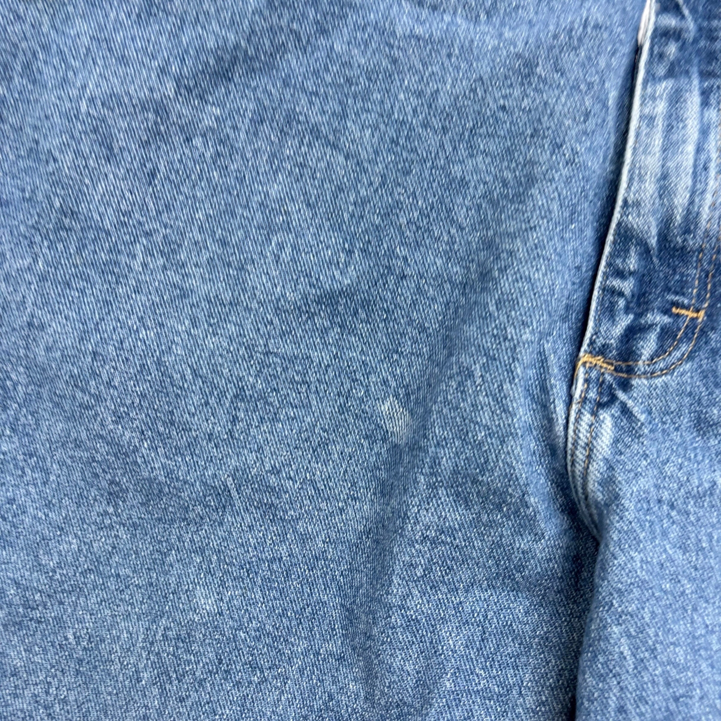 Vintage Wrangler Baggy Jorts W34 Mens Denim Shorts Mid Blue Relaxed Fit