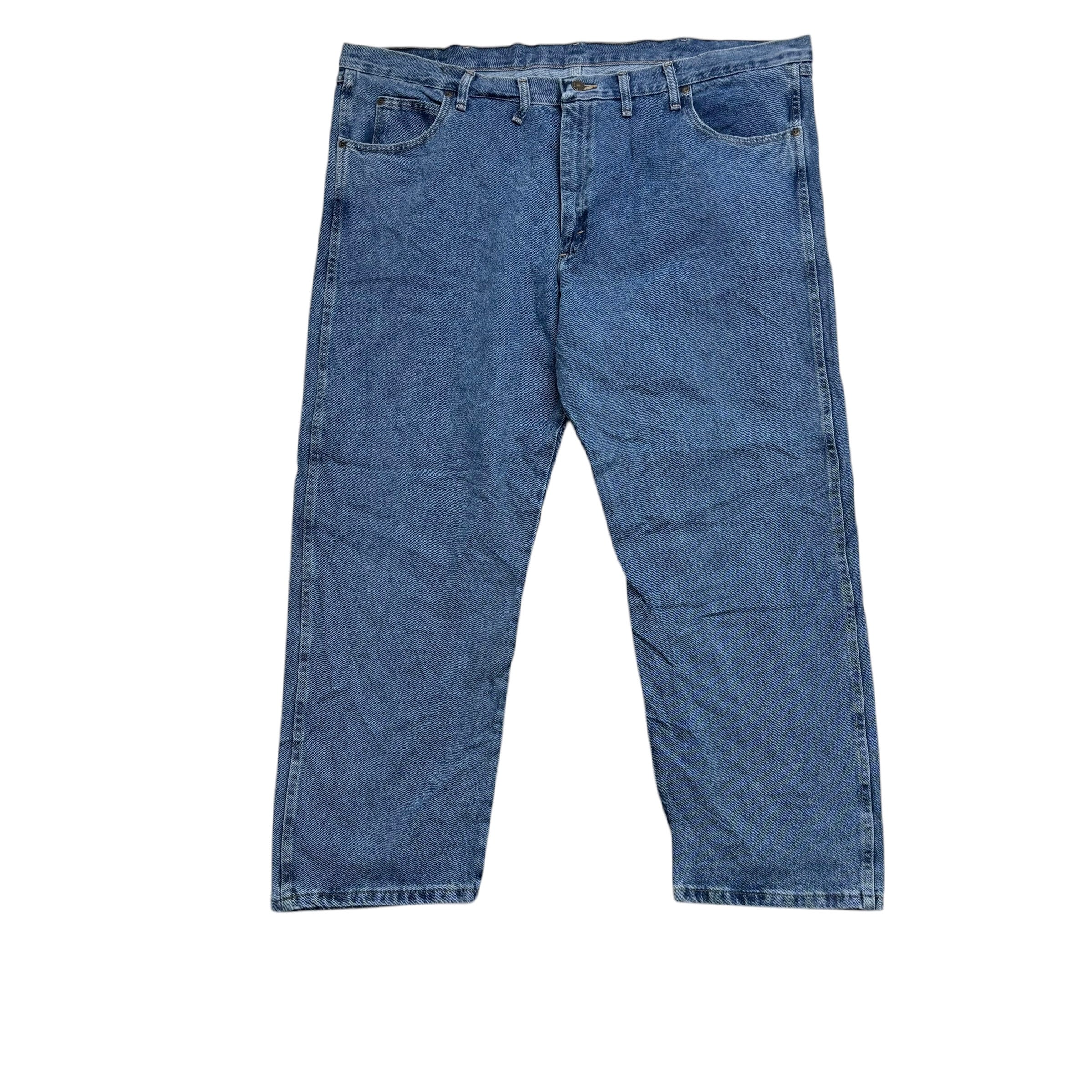 Wrangler Jeans W48 L29 Mens Mid Blue Relaxed Straight Fit Vintage Denim (E)