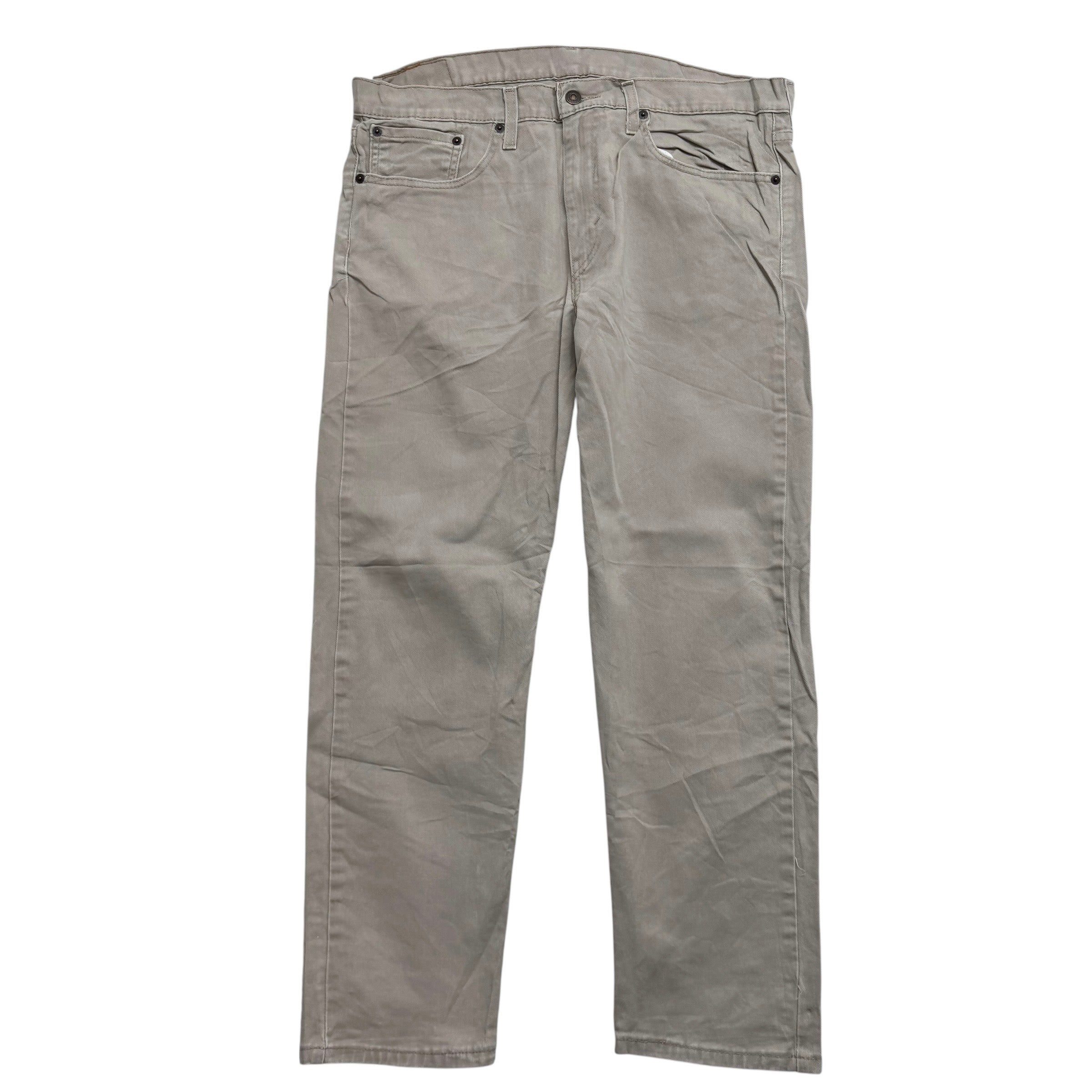 Levis 502 Jeans W35 L28 Mens Stone Regular Tapered Fit Stretch Denim (E)