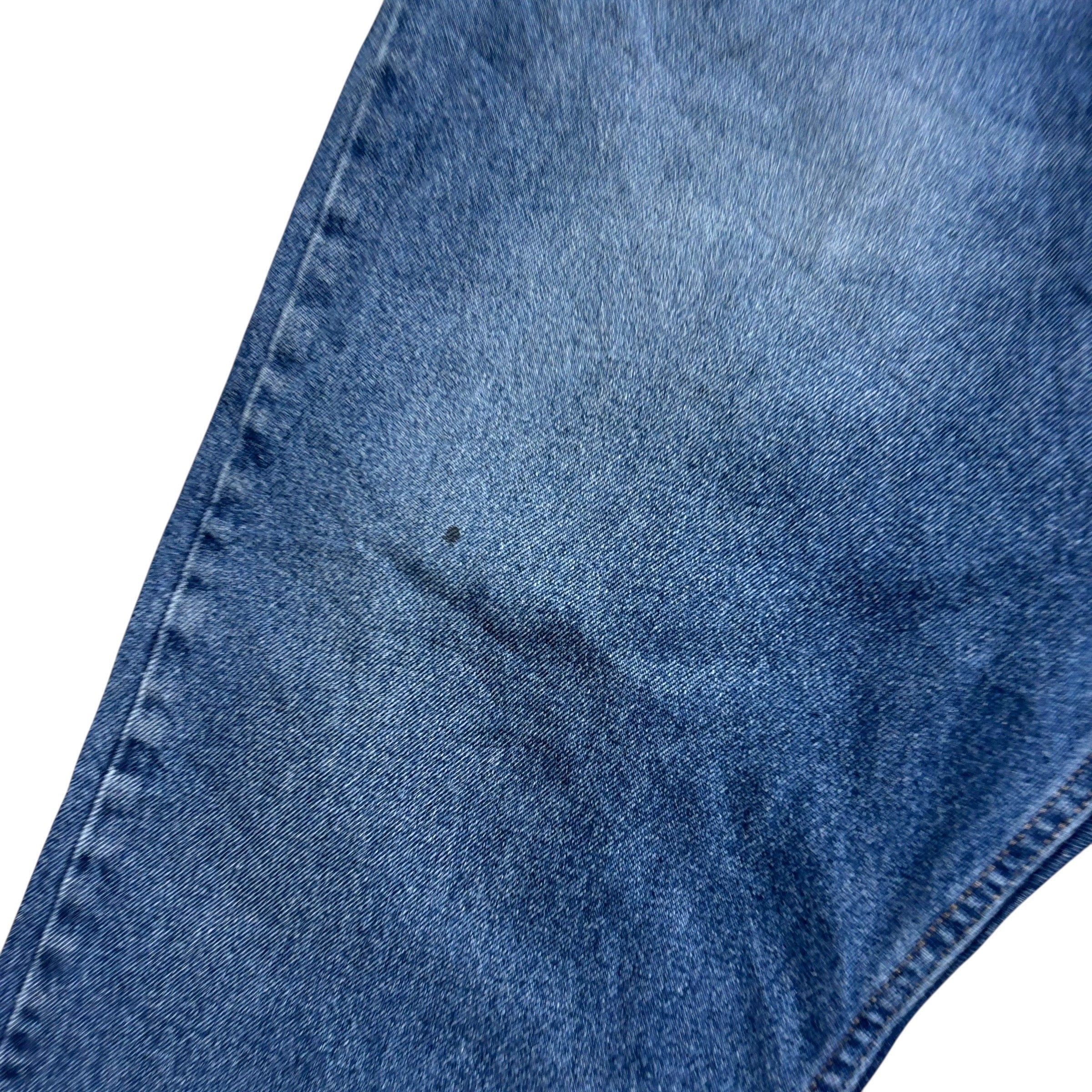 Wrangler Jeans W44 L29 Mens Mid Blue Relaxed Straight Fit Denim