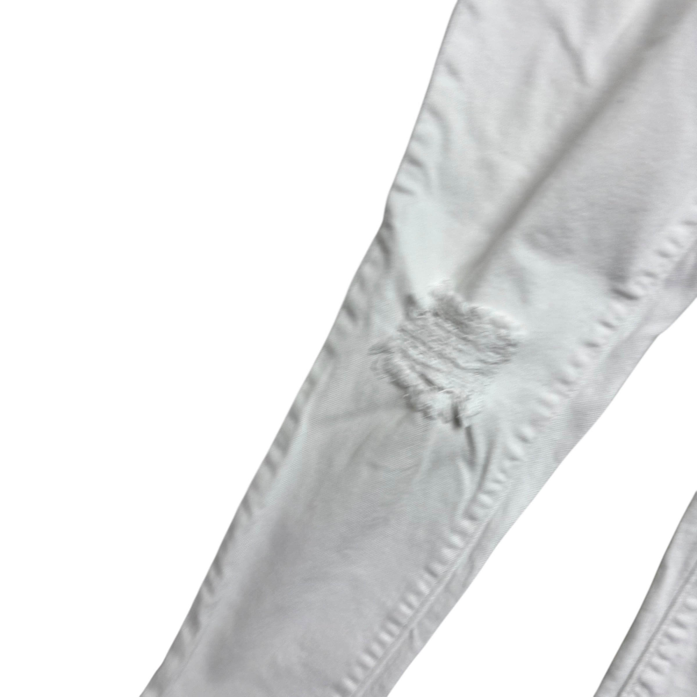 Levis 711 Jeans W30 L27 Womens Skinny Fit White Stretch Denim (E)