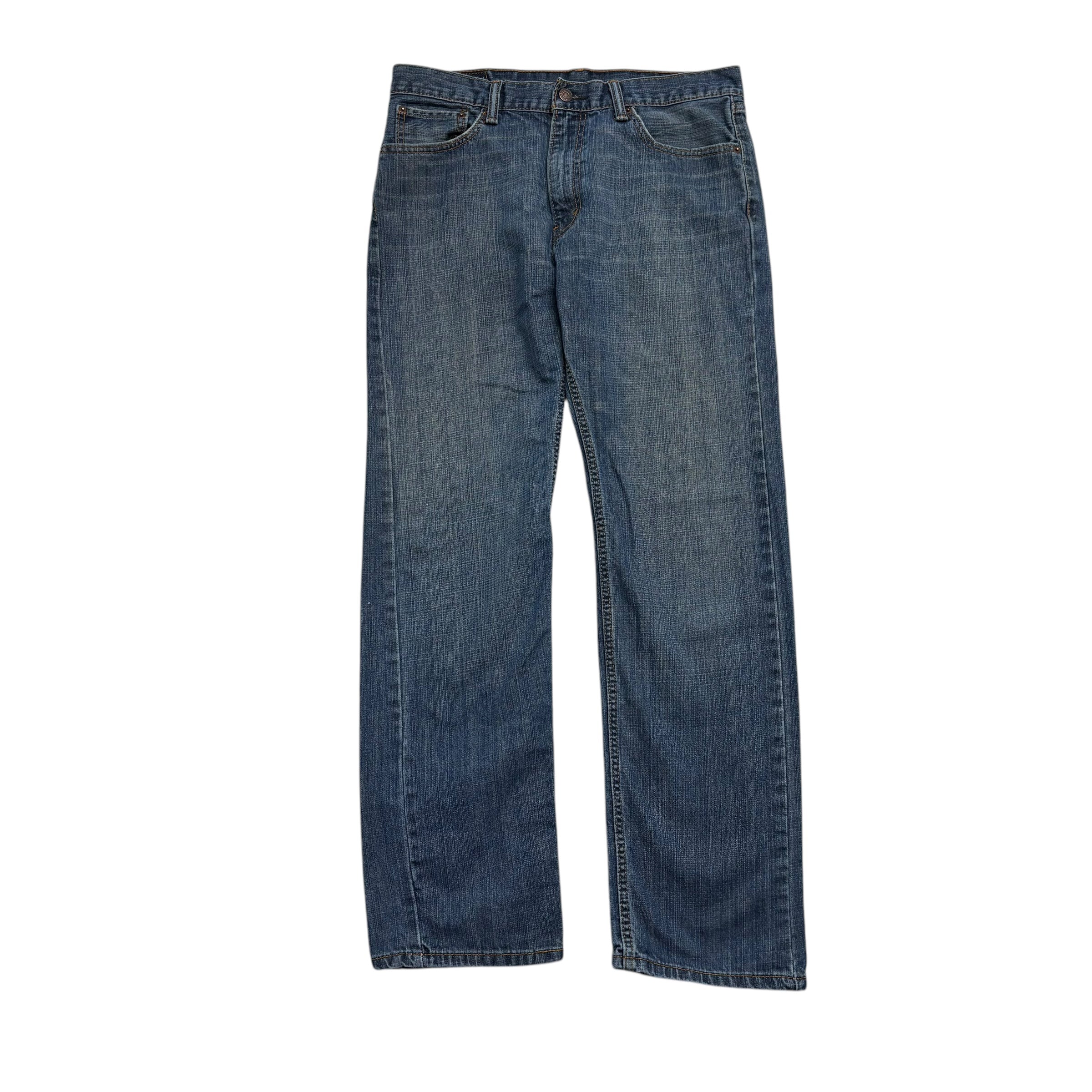 Levis 505 Jeans W33 L32 Mens Dark Blue Regular Straight Fit Vintage Denim