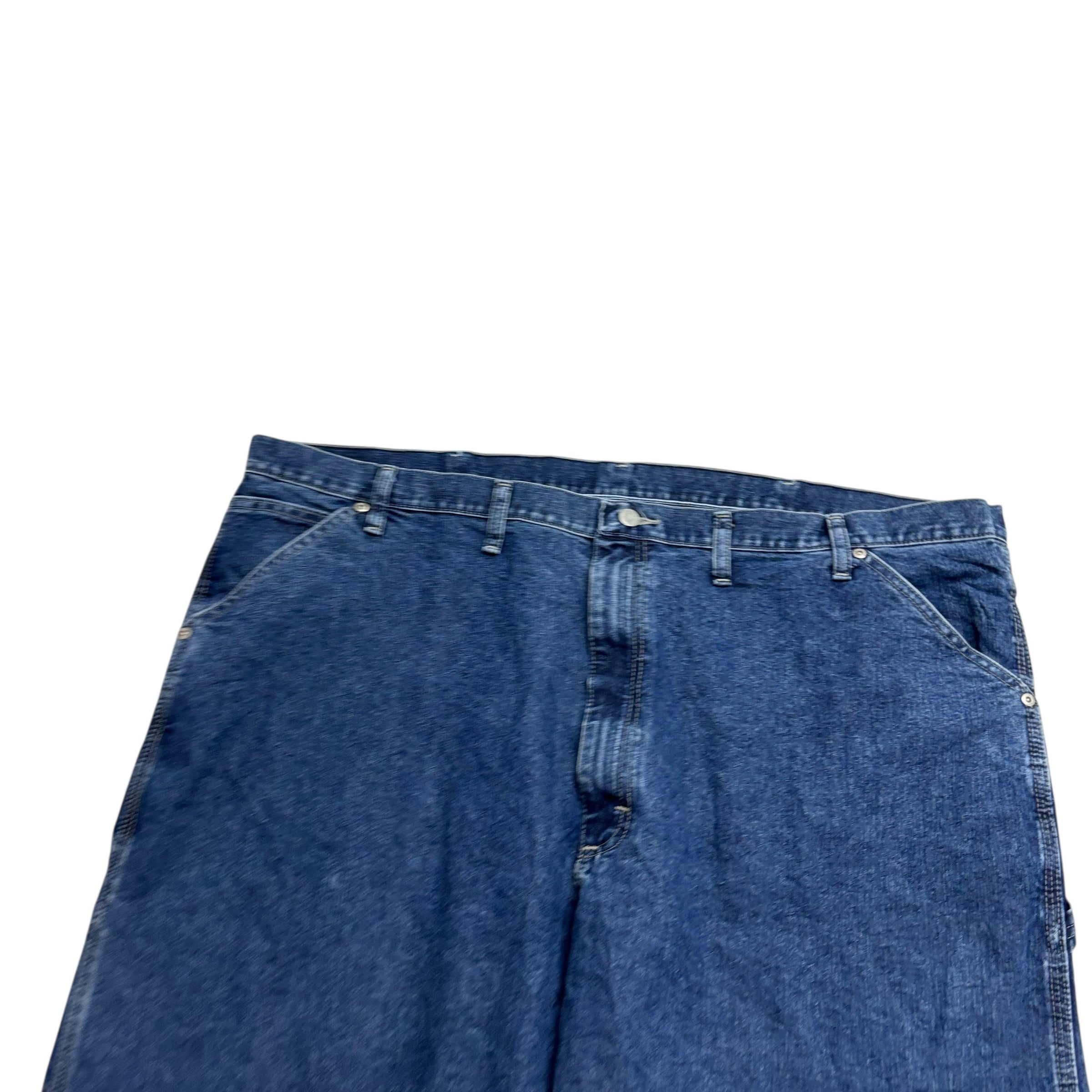 Wrangler Carpenter Jeans W46 L30 Mens Dark Blue Baggy Relaxed Fit Denim (E)